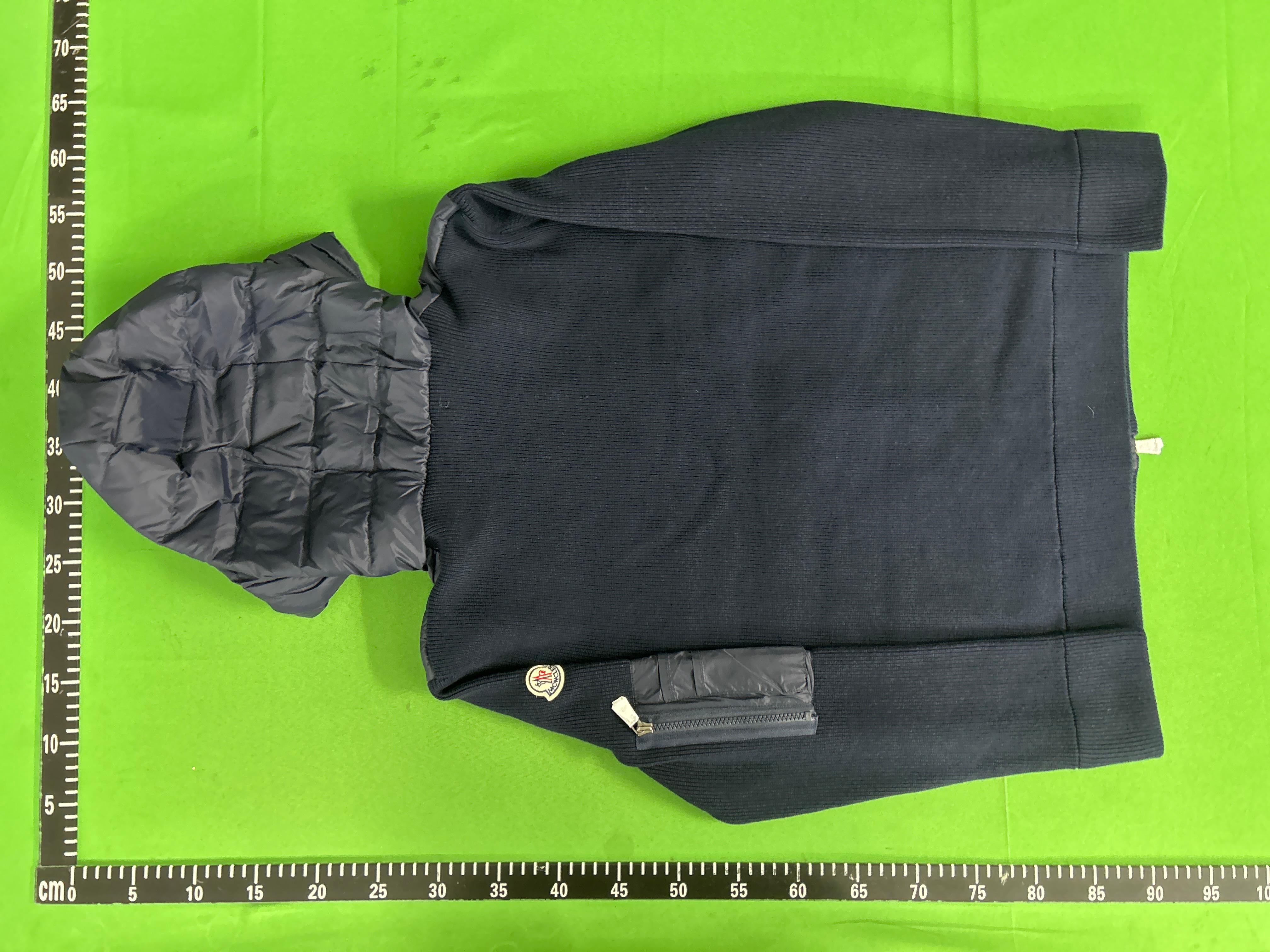Foto QC 8 de Moncler Zip Sweater Quilted Wool Navy