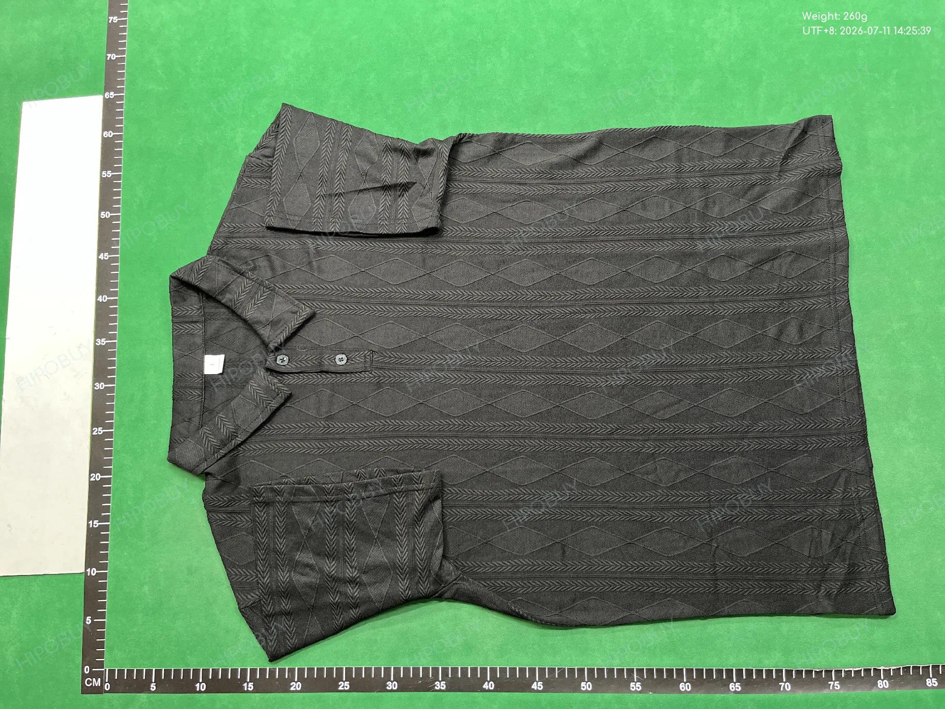 Foto QC 2 de Other Retro Cable Knit Polo Shirt Coffee Brown
