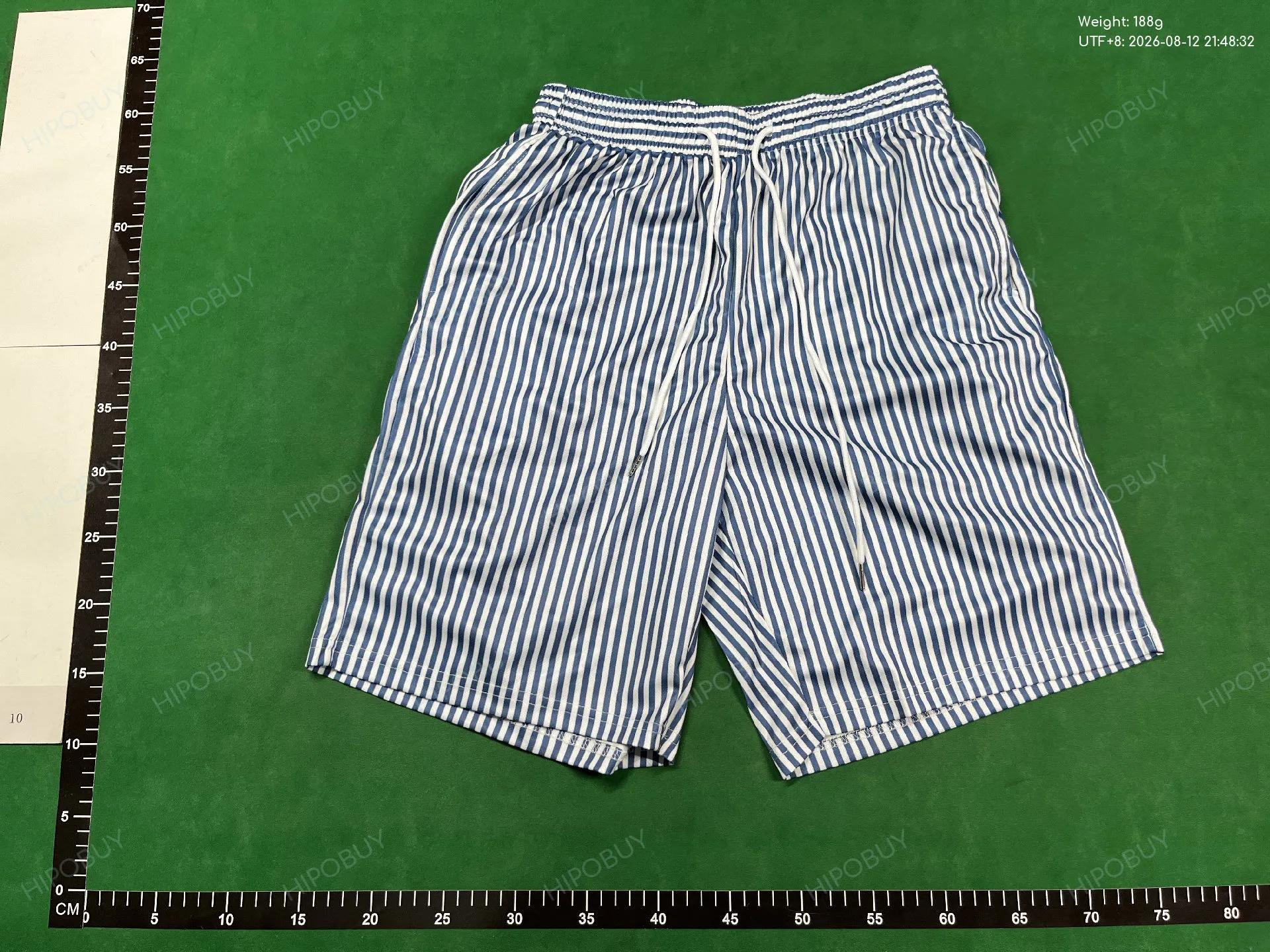 Foto QC 2 de Striped Mesh Board Shorts Blue White