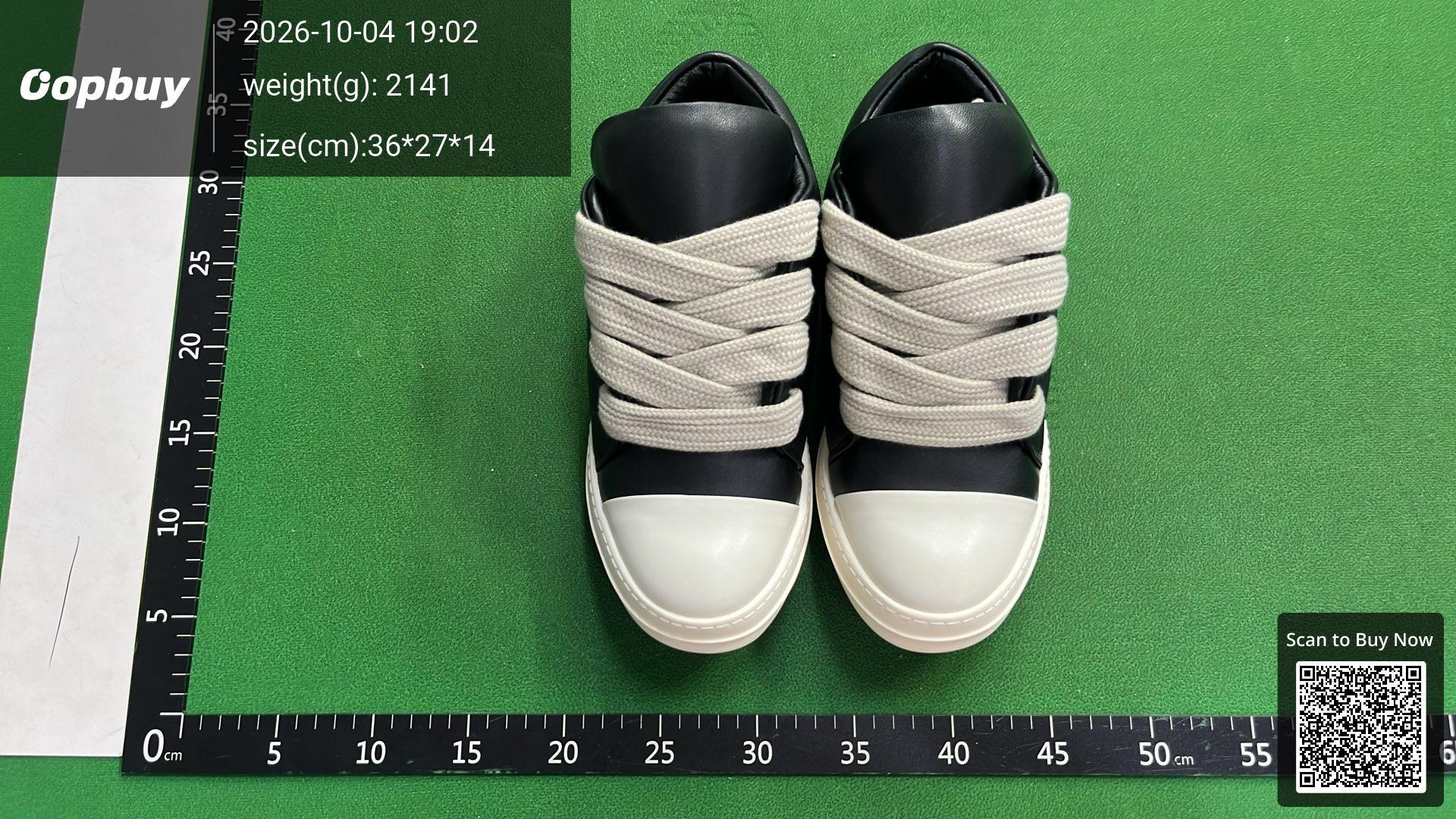Foto QC 6 de Rick Owens Jumbo Lace Sneaks Low Black Milk