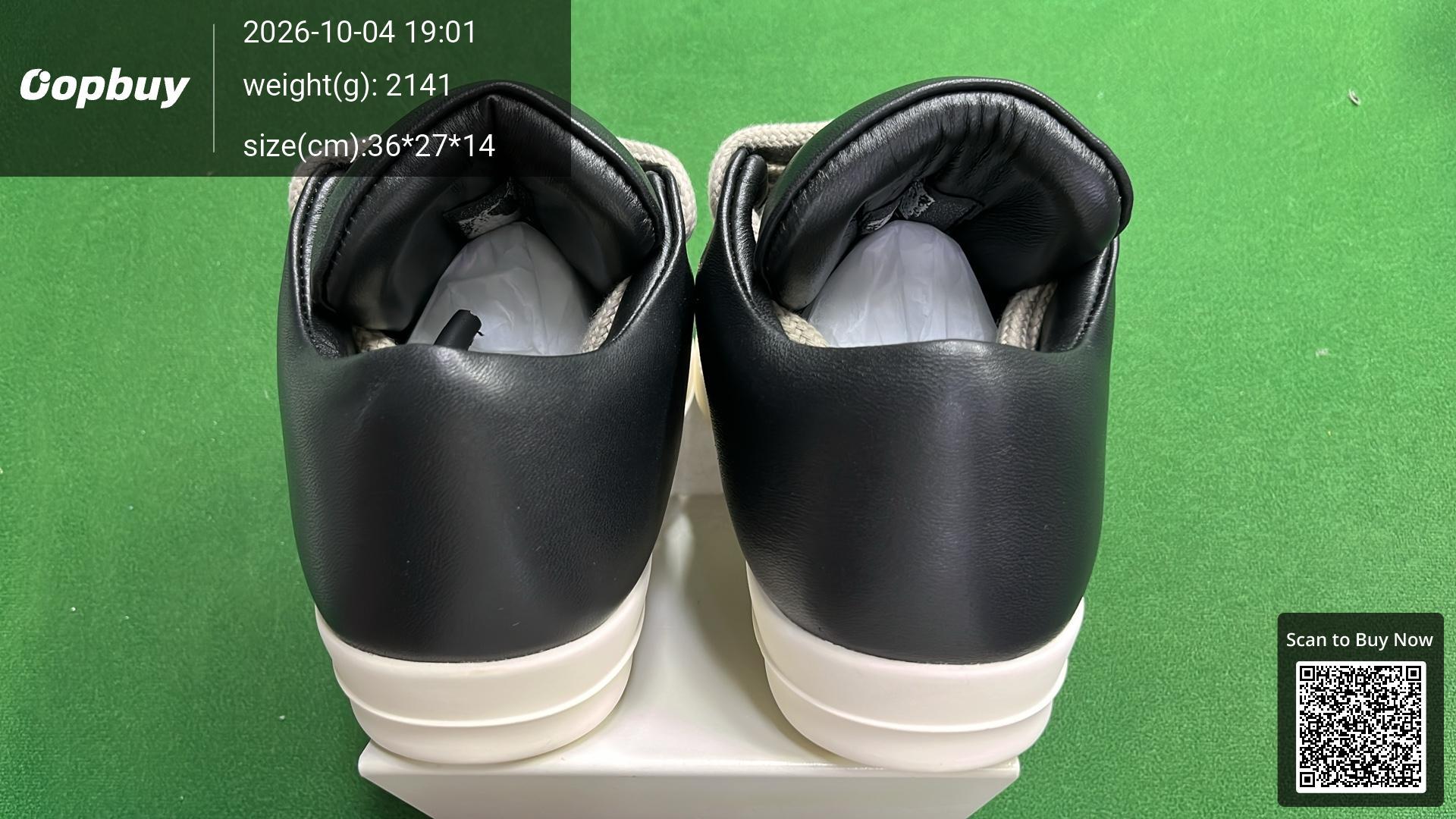 Foto QC 3 de Rick Owens Jumbo Lace Sneaks Low Black Milk