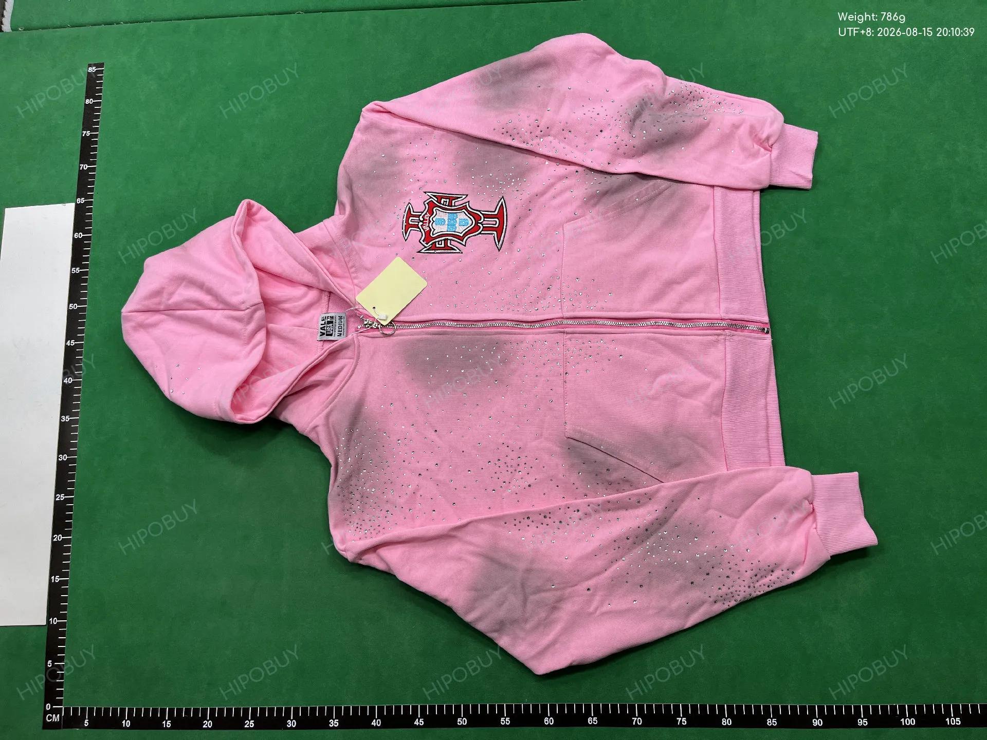 Foto QC 6 de Unbranded Valley Dreams Rhinestone Applique Zip Up Hoodie Washed Purple