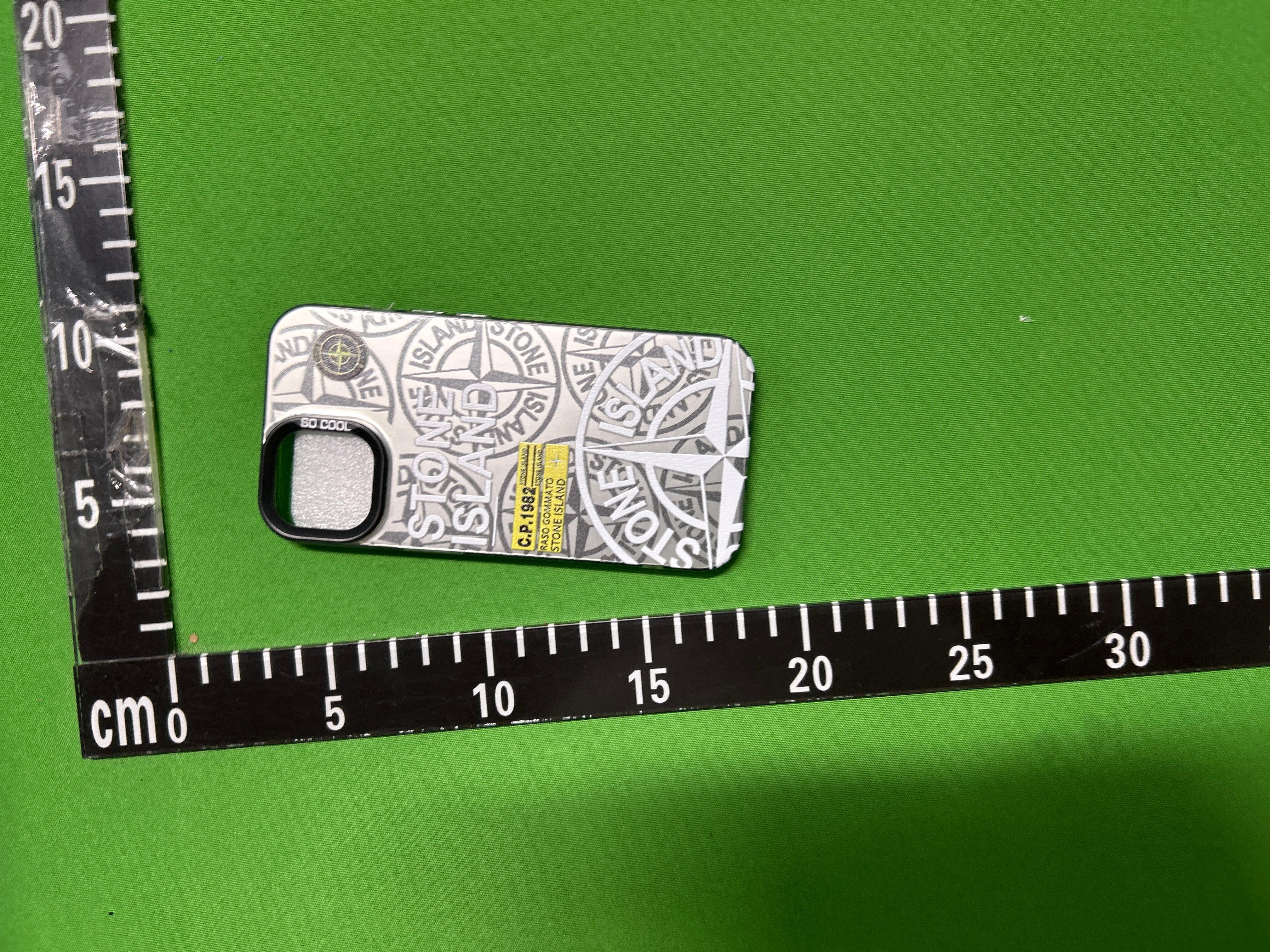 Foto QC 2 de Stone Island Raso Gommato Case for iPhone 15 Pro Blue