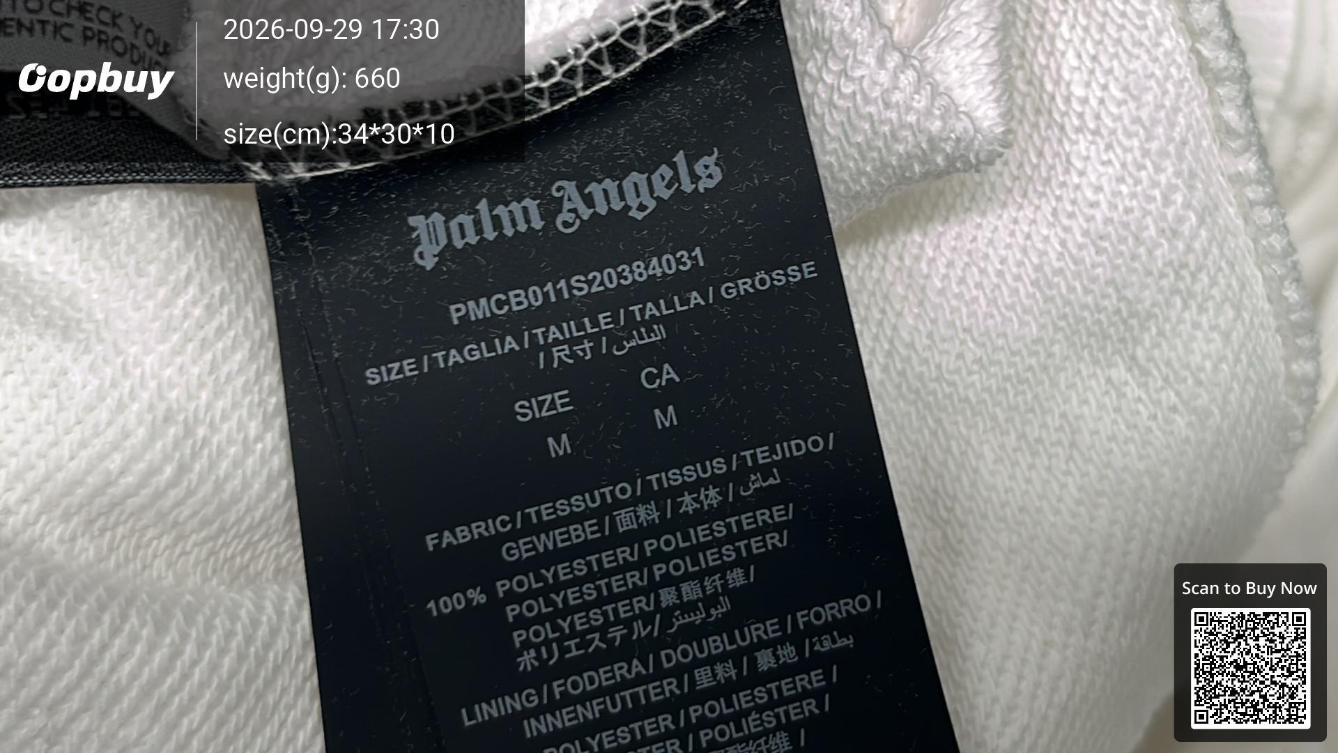 Foto QC 5 de Palm Angels Gothic Monogram Sweater Hoodie Black