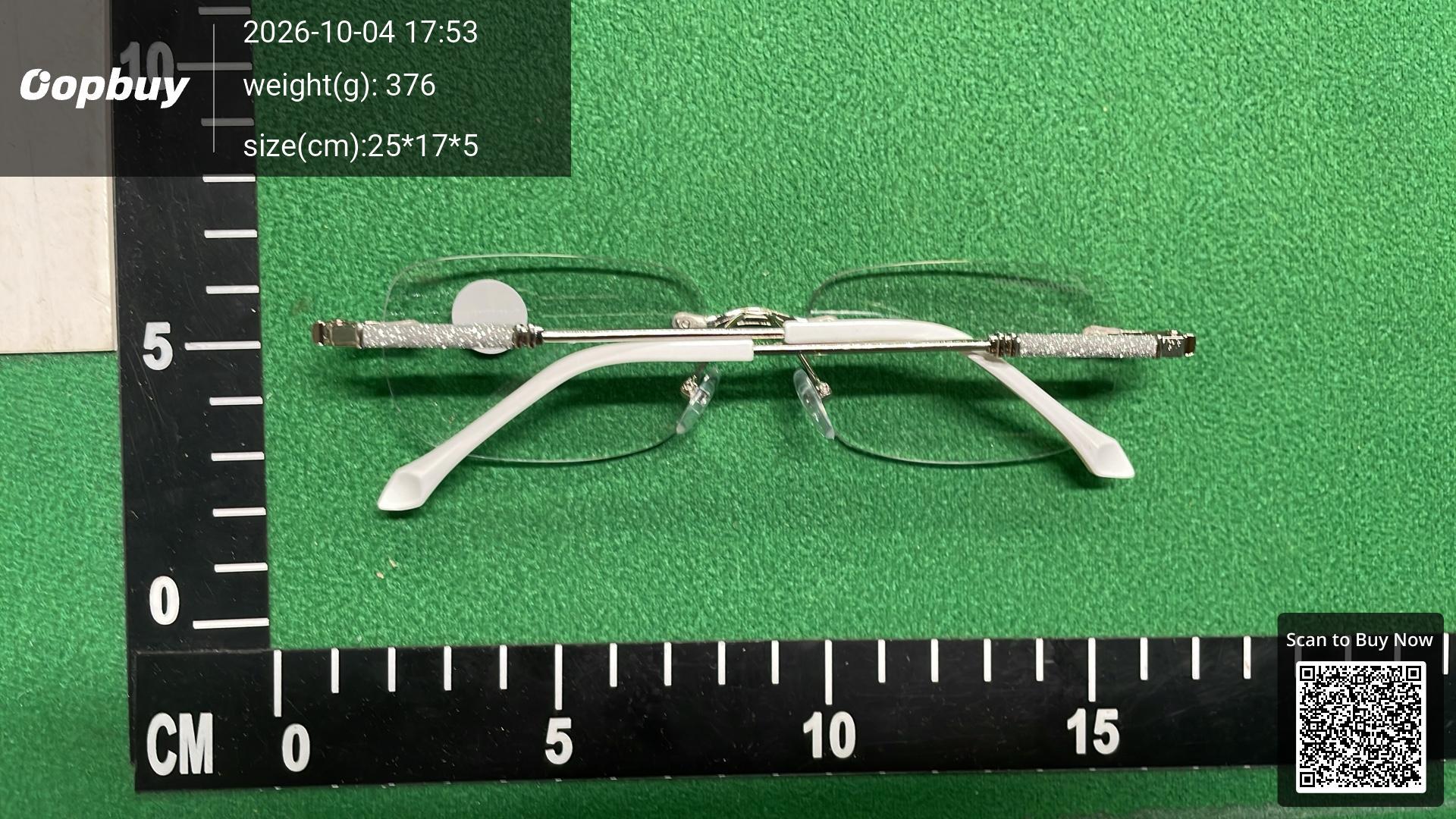 Foto QC 2 de Automobili Lamborghini Rimless Rectangle Metal Eyeglasses Silver Clear