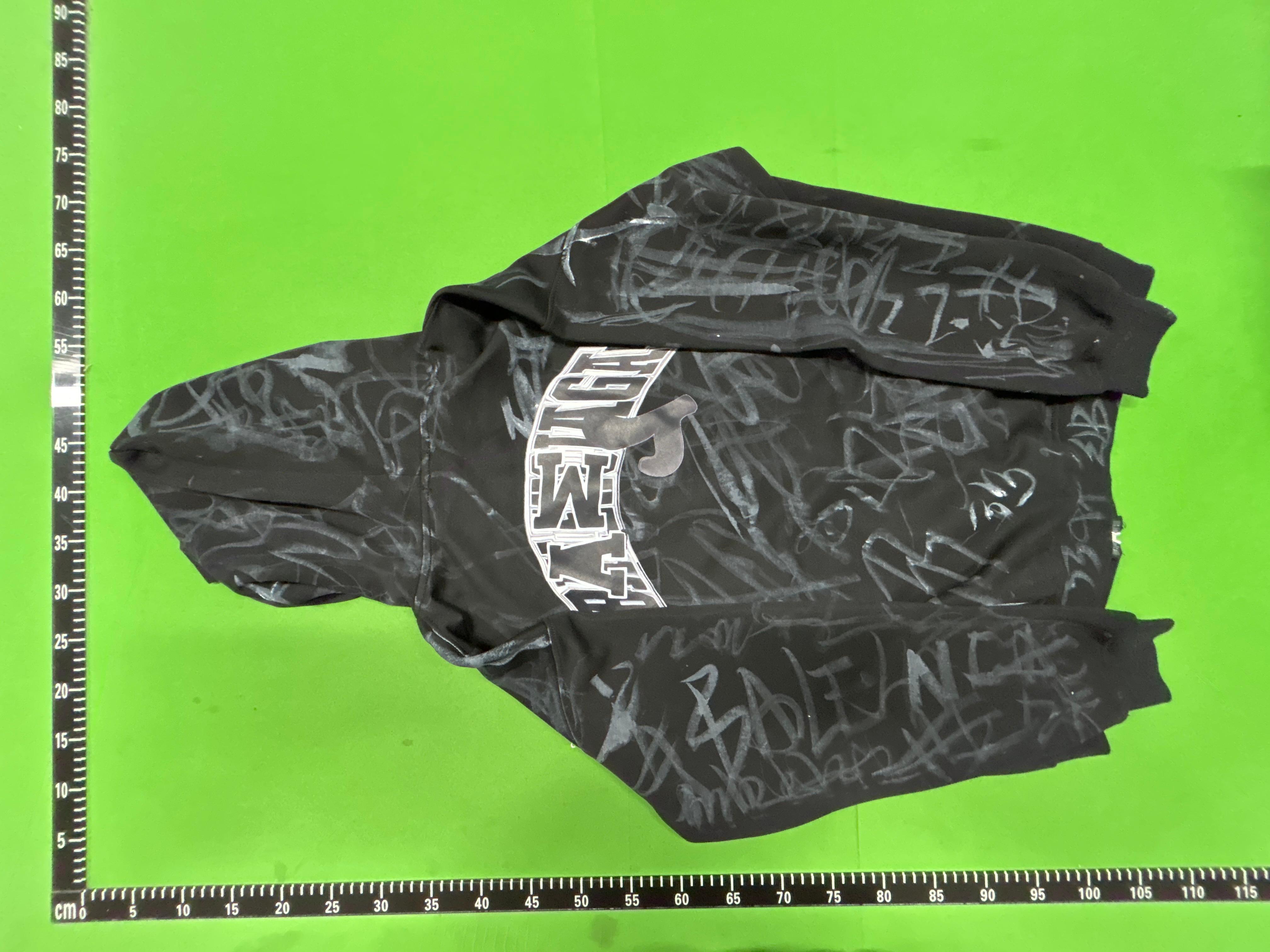 Foto QC 8 de Balenciaga Soccer Zip-up Jacket Hand-painted Graffiti Black