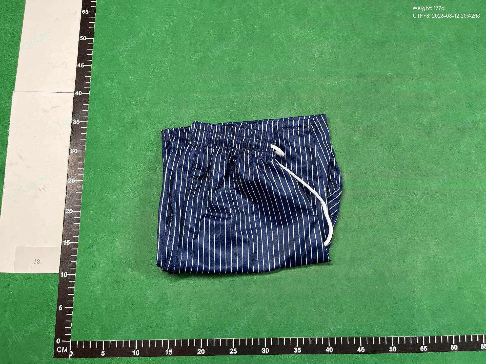 Foto QC 8 de Striped Mesh Board Shorts Blue White