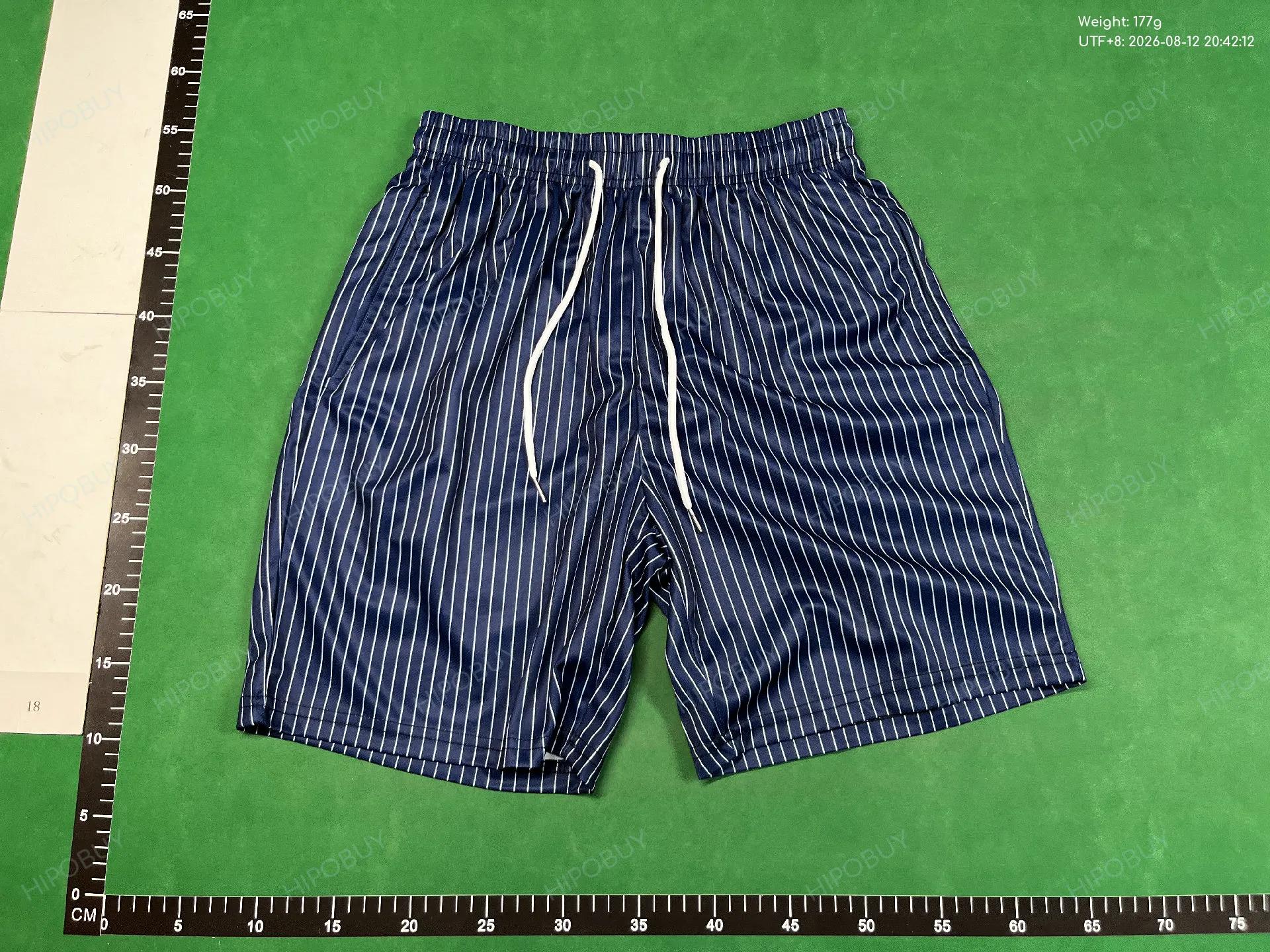 Foto QC 6 de Striped Mesh Board Shorts Blue White