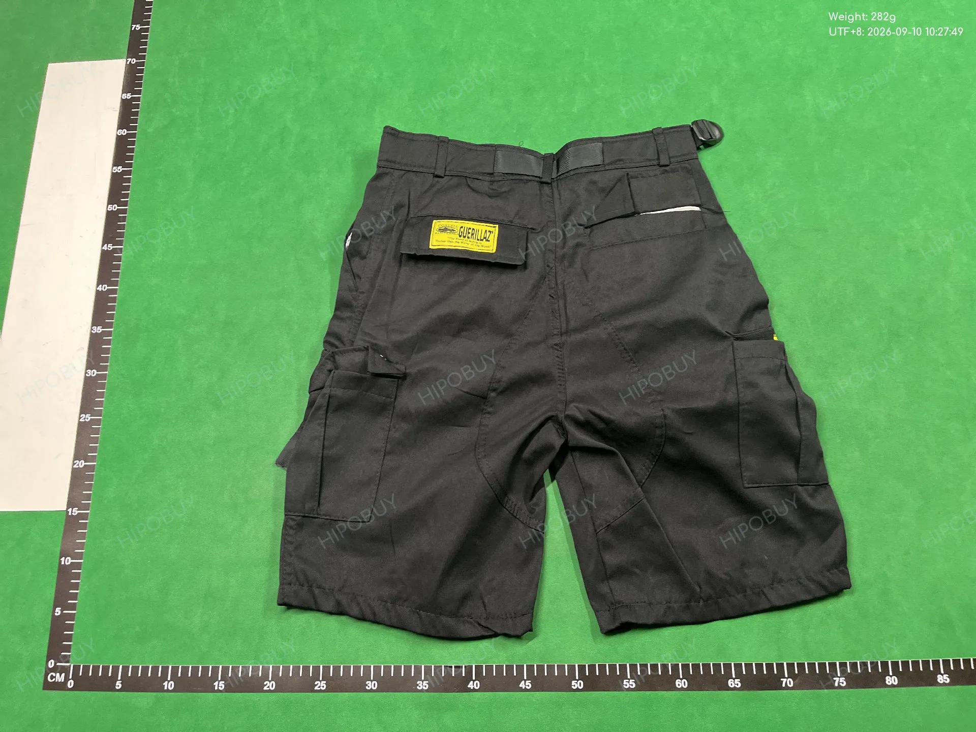 Foto QC 7 de Corteiz Alcatraz Cargo Shorts Cruise Print Loose Black