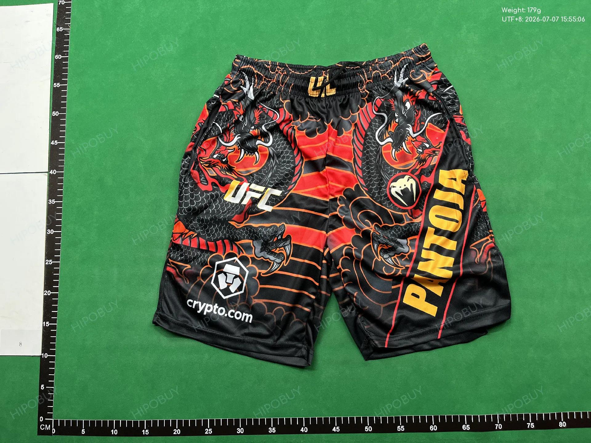 Foto QC 6 de Other UFC 3D Digital Print Shorts Black Yellow