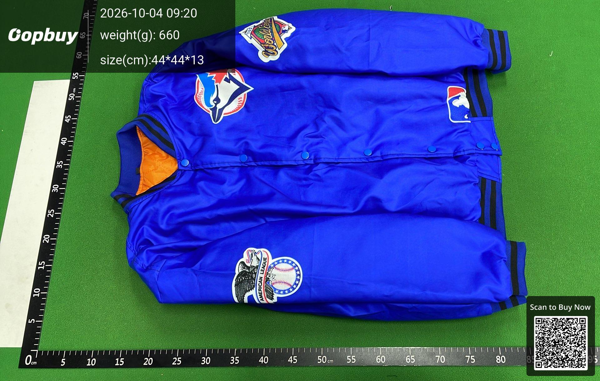 Foto QC 2 de NFL Denver Broncos Bomber Jacket Satin Padded Blue