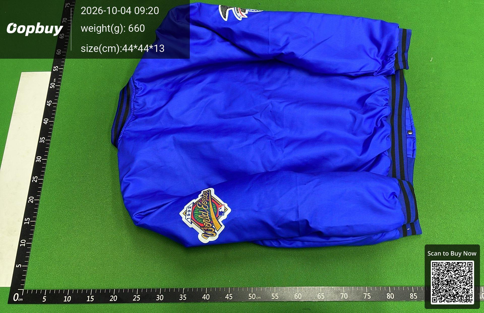 Foto QC 3 de NFL Denver Broncos Bomber Jacket Satin Padded Blue