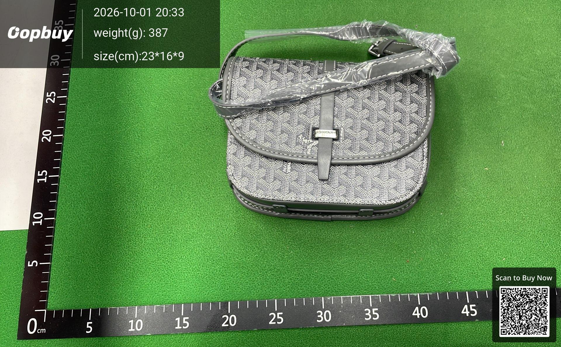 Foto QC 5 de Goyard Belvédère PM Sky Blue Goyardine Canvas