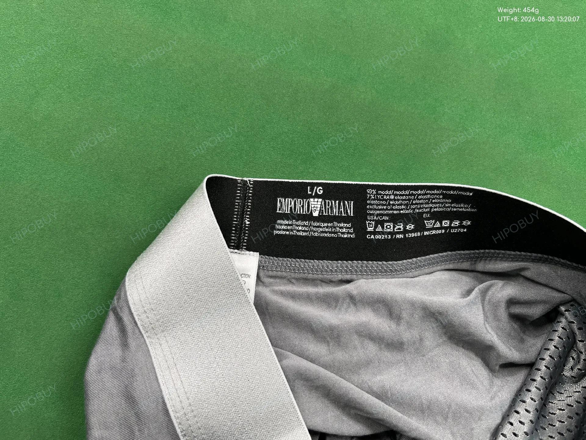 Foto QC 1 de Emporio Armani Underwear Mesh Breathable Black Gray Blue