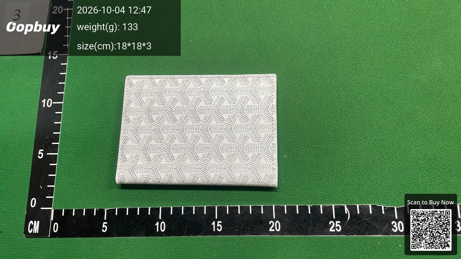 Foto QC 2 de Goyard Passport Cover Goyardine Tan