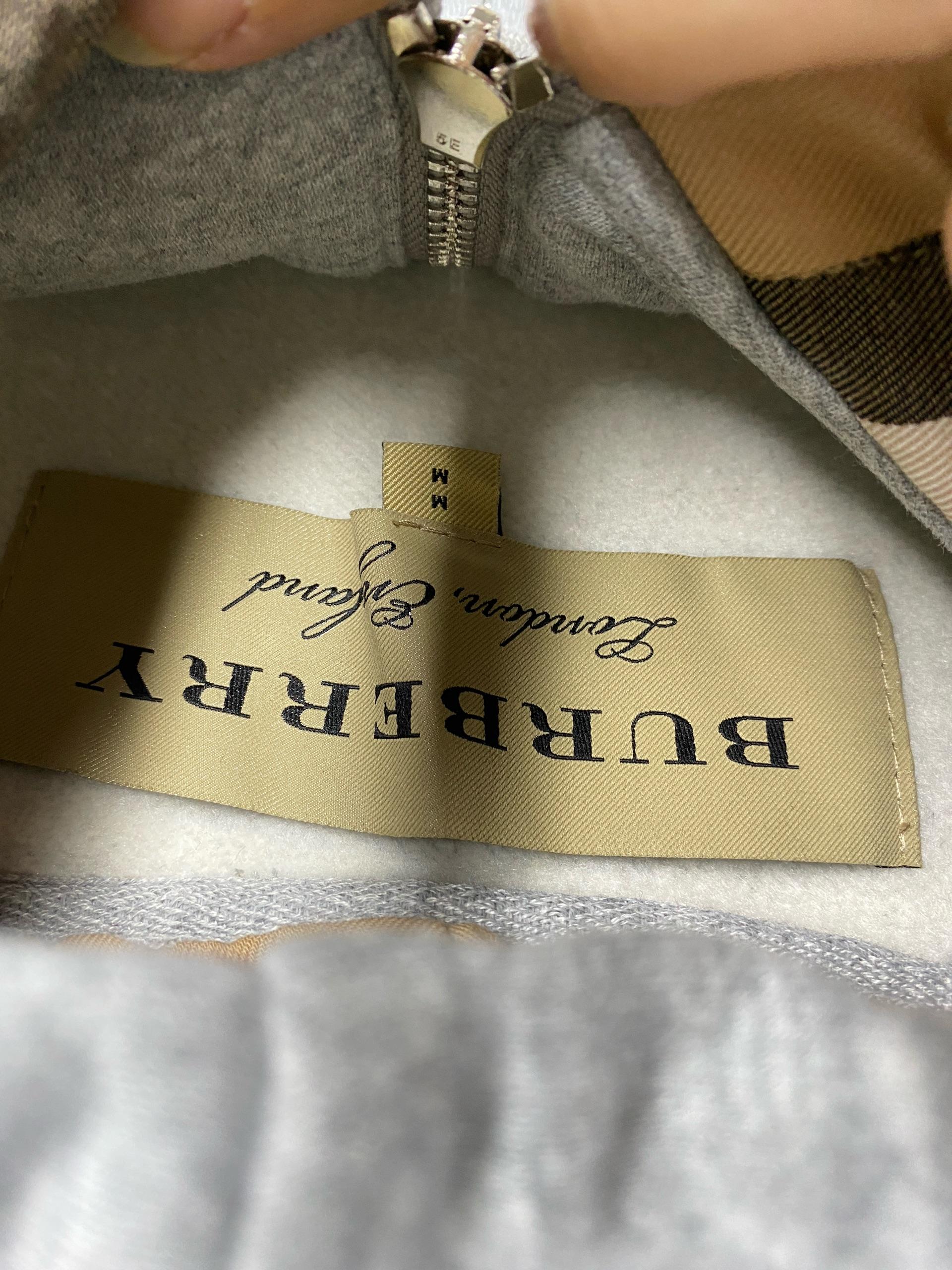 Foto QC 7 de Burberry Zip Sweater Check Lined Hood Grey