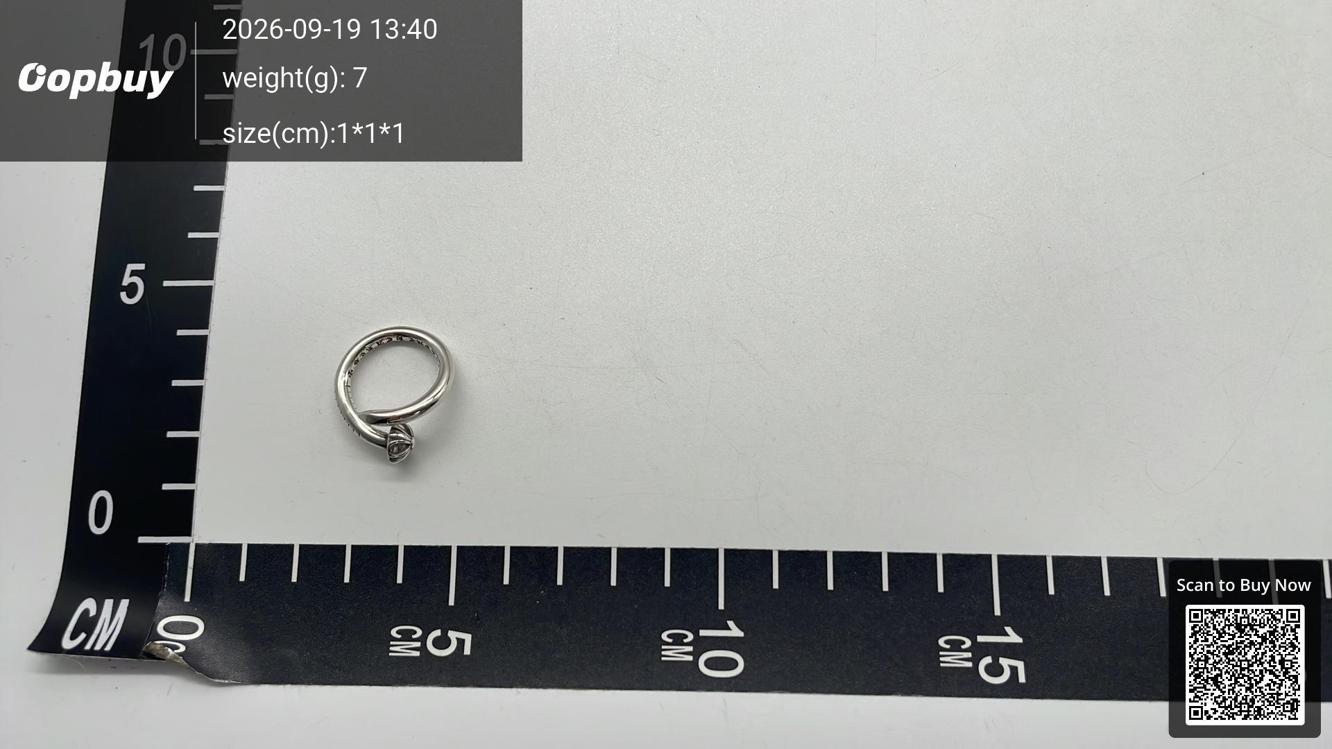 Foto QC 3 de Chrome Hearts Cross Ring Gold Diamond Gold