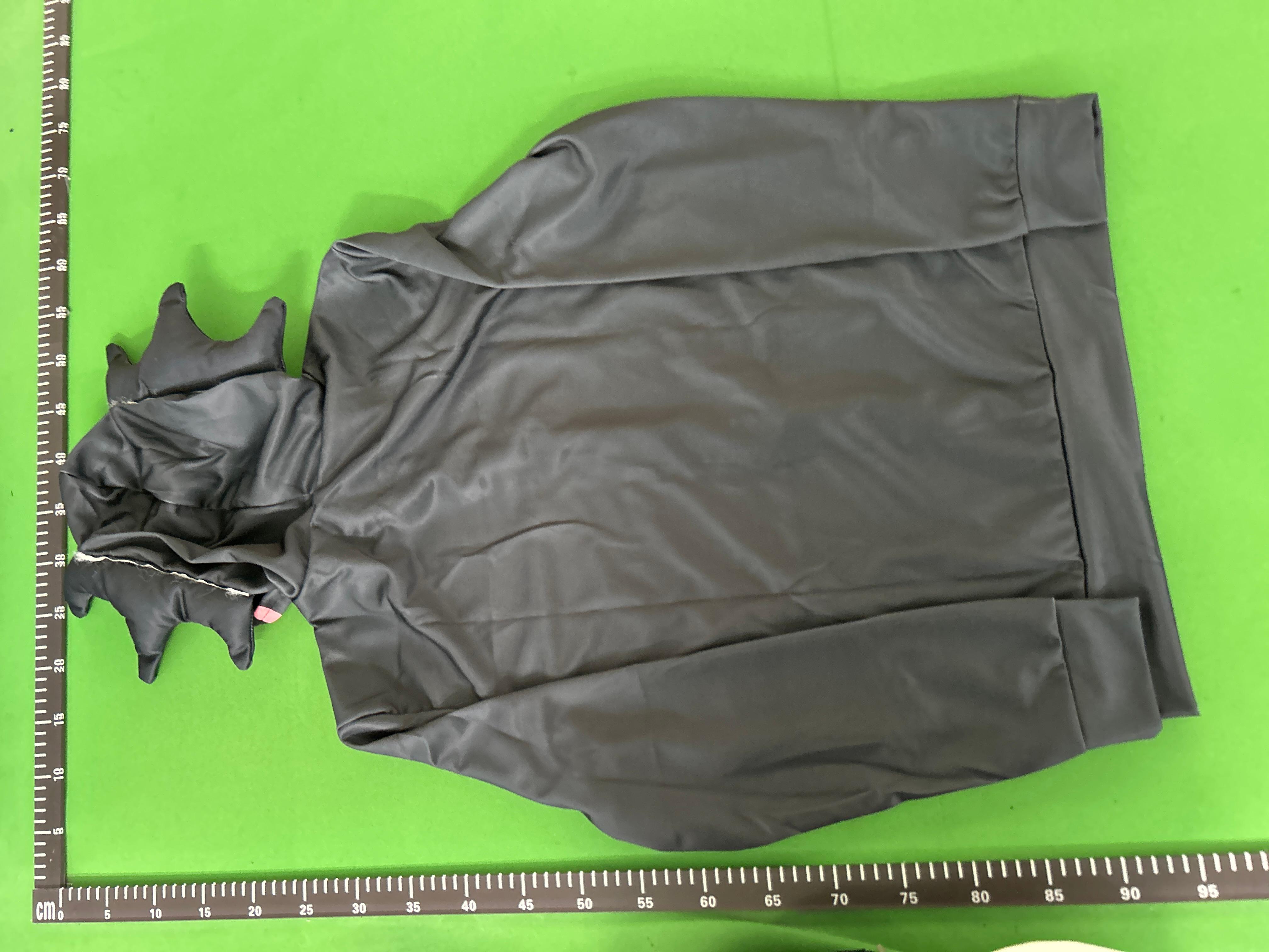 Foto QC 8 de Other Hoodie Skeleton Graphic 3D Spike Hood Black
