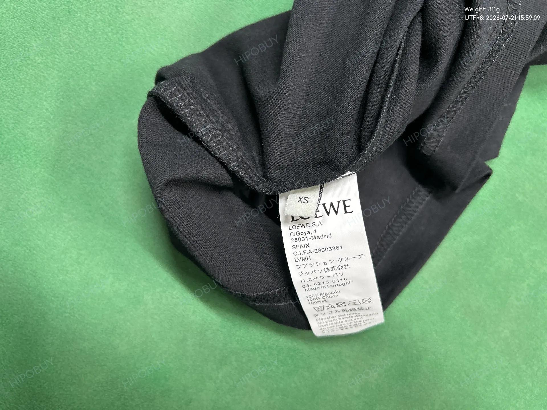 Foto QC 7 de Loewe x Suna Fujita T-shirt Panda Anagram Green