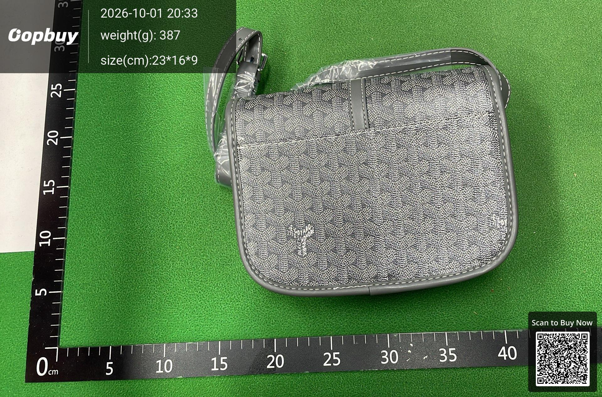 Foto QC 6 de Goyard Belvédère PM Sky Blue Goyardine Canvas