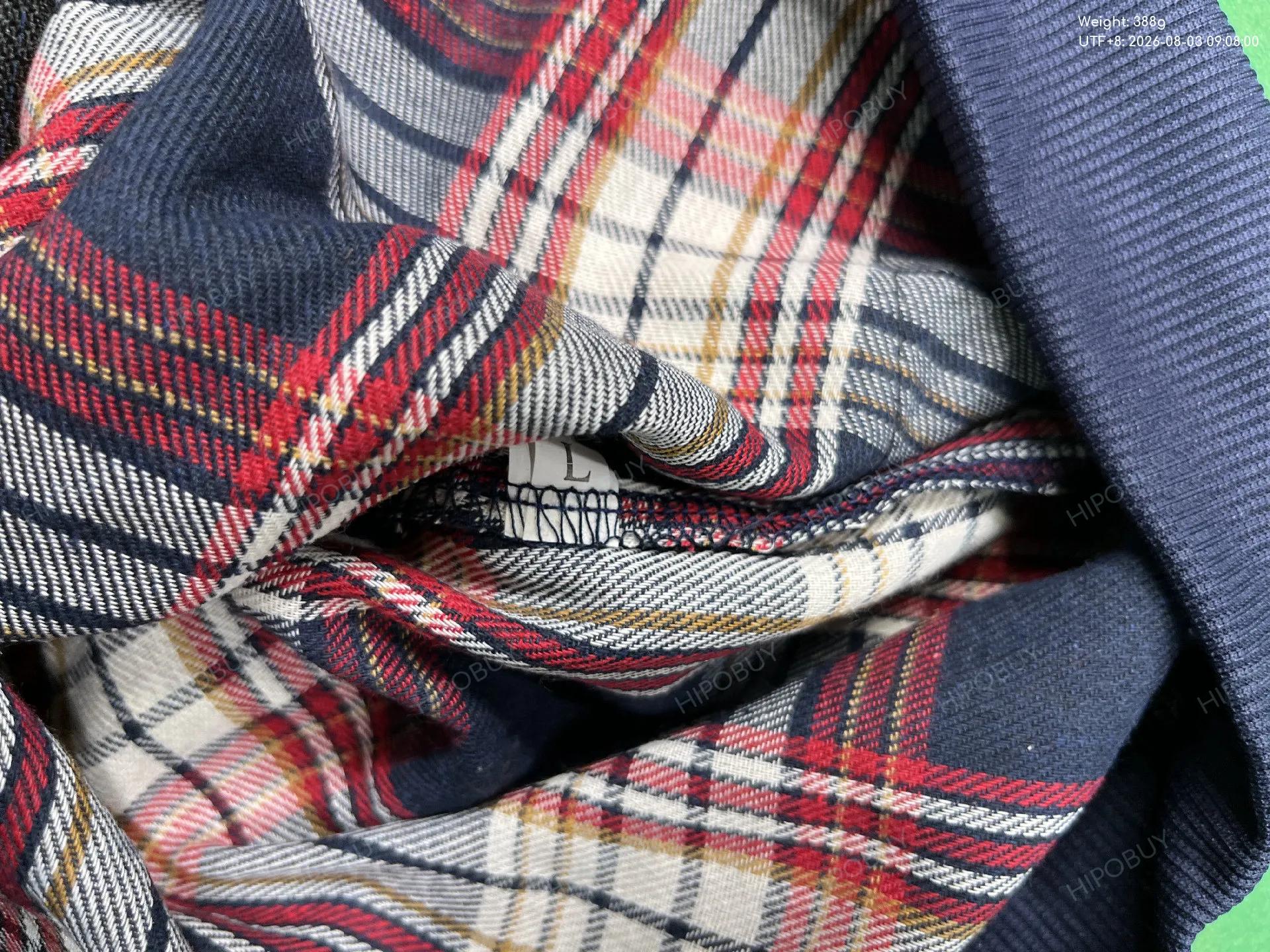Foto QC 5 de Other Hoodie Plaid USA Patch Zip Up Navy Red