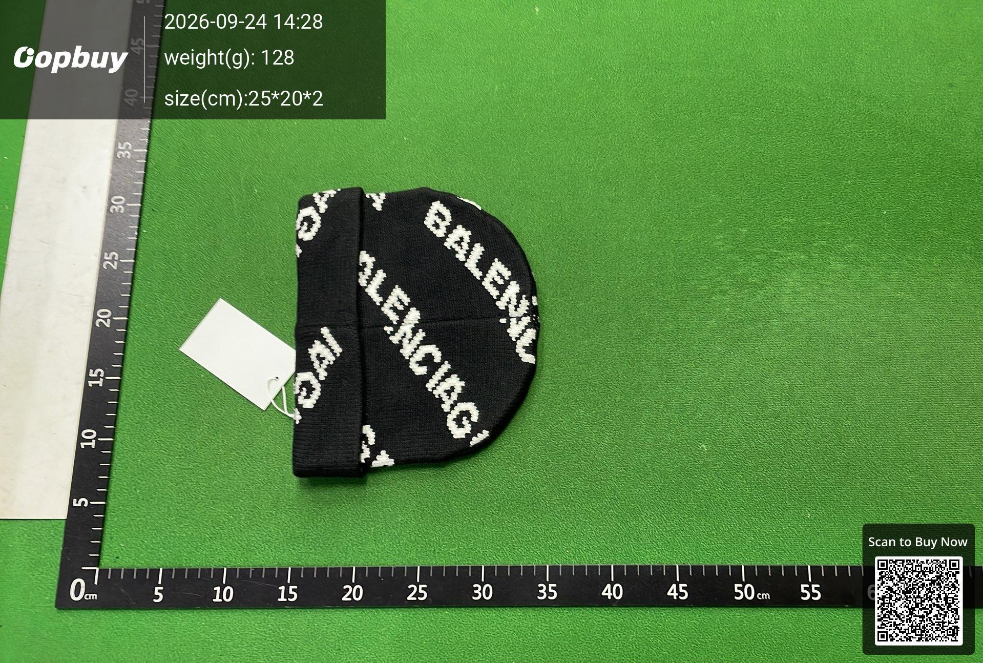 Foto QC 6 de Balenciaga Allover Logo Beanie Pink/Black