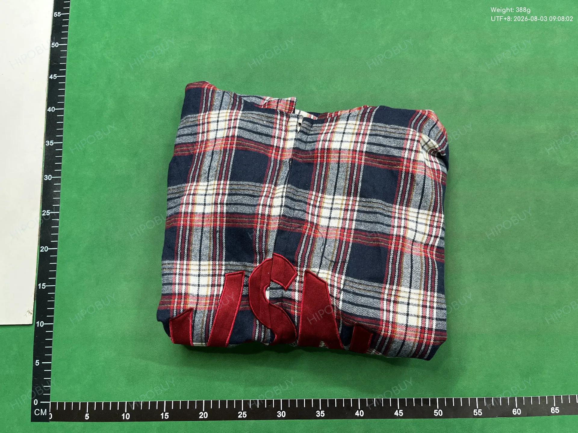 Foto QC 8 de Other Hoodie Plaid USA Patch Zip Up Navy Red