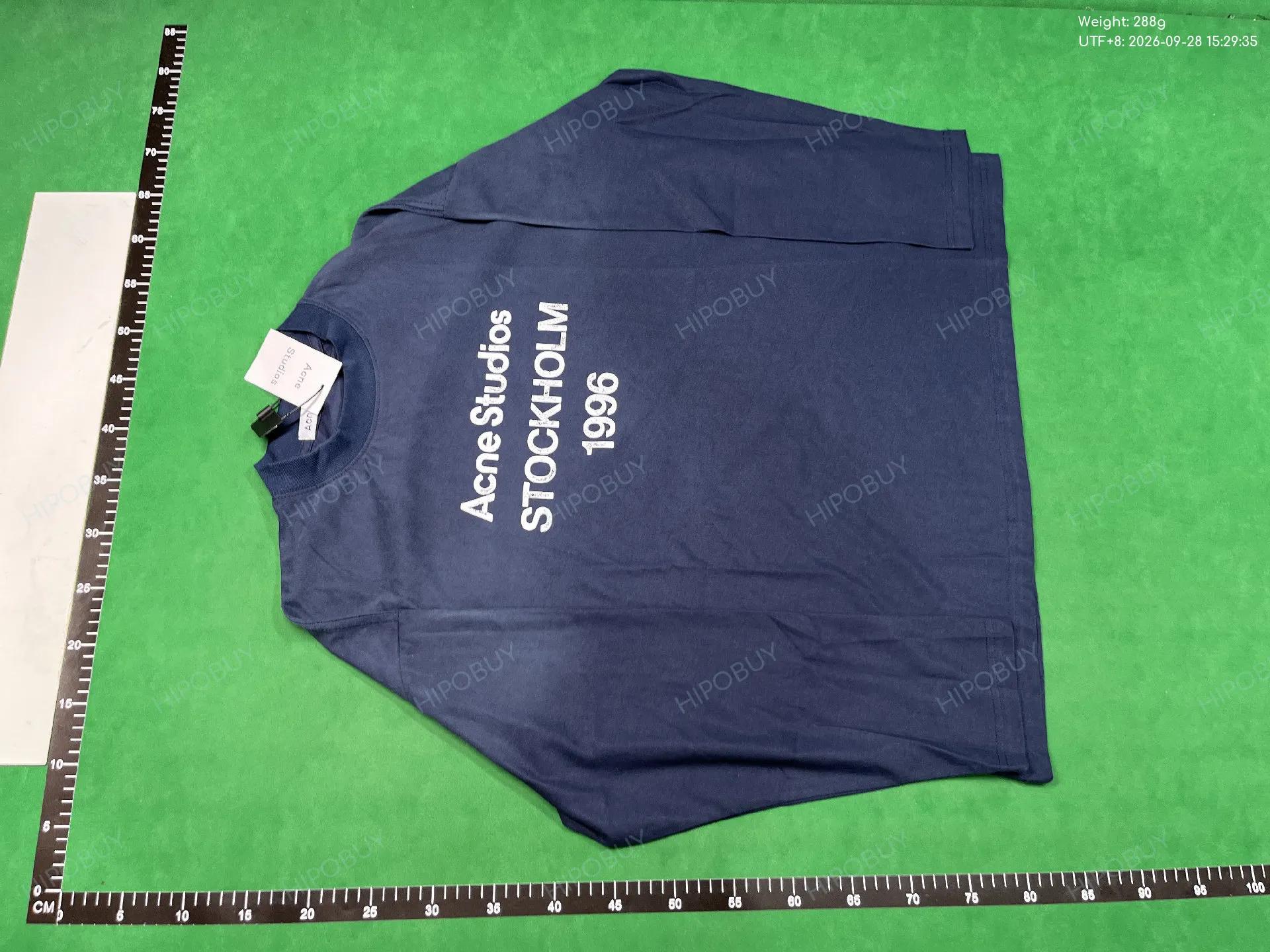 Foto QC 2 de Acne Studios T-shirt Stockholm 1996 Distressed Long-Sleeve White