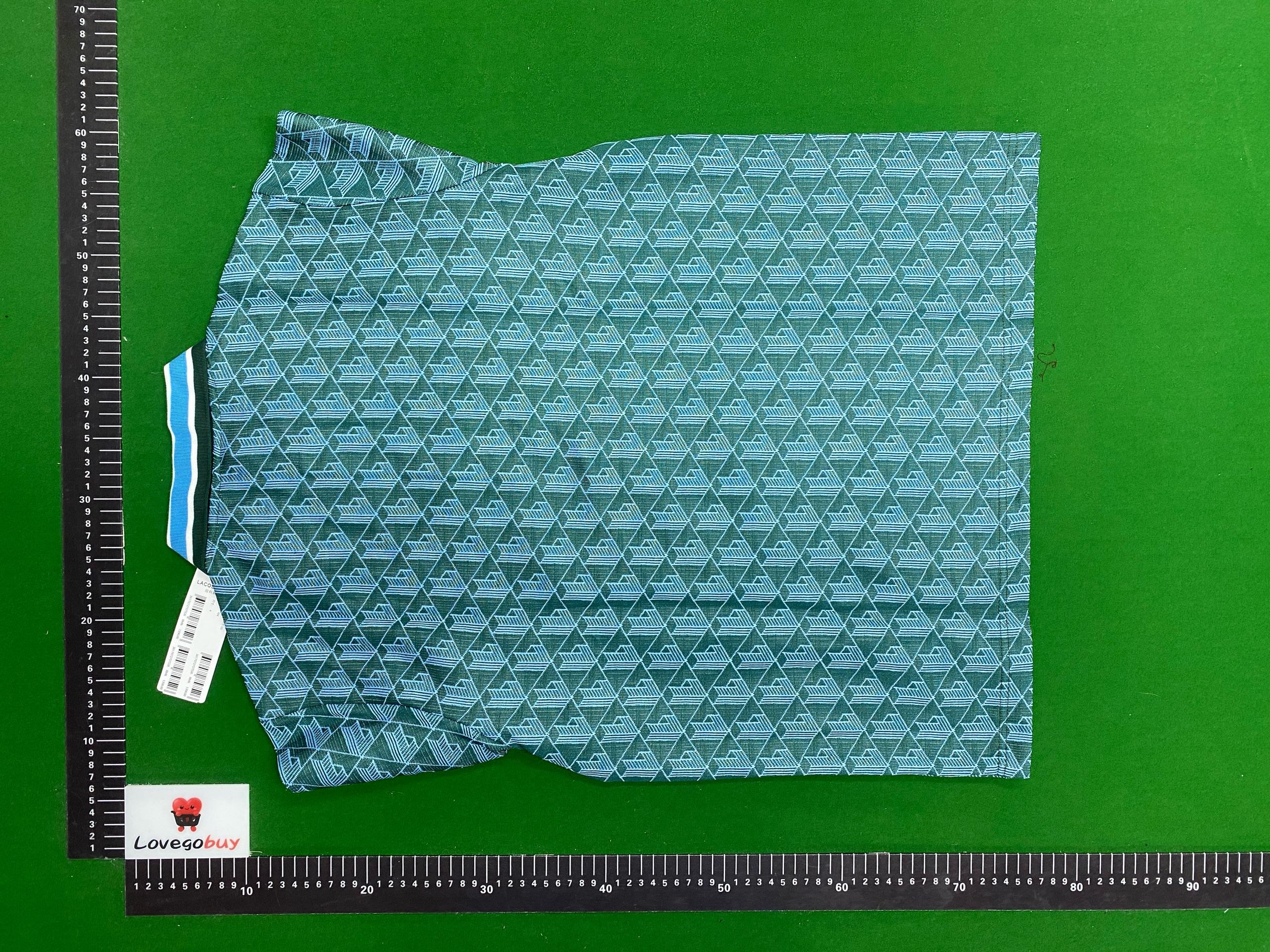 Foto QC 2 de Lacoste Monogram Shirt Classic Fit Polo DH1417 Blue