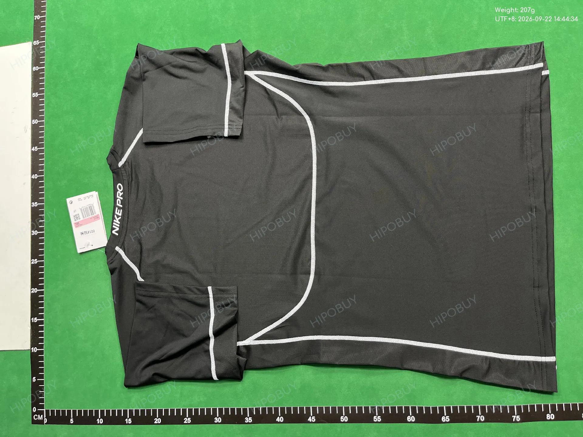 Foto QC 8 de Nike Pro T-shirt Swoosh Contrast Stitching Black