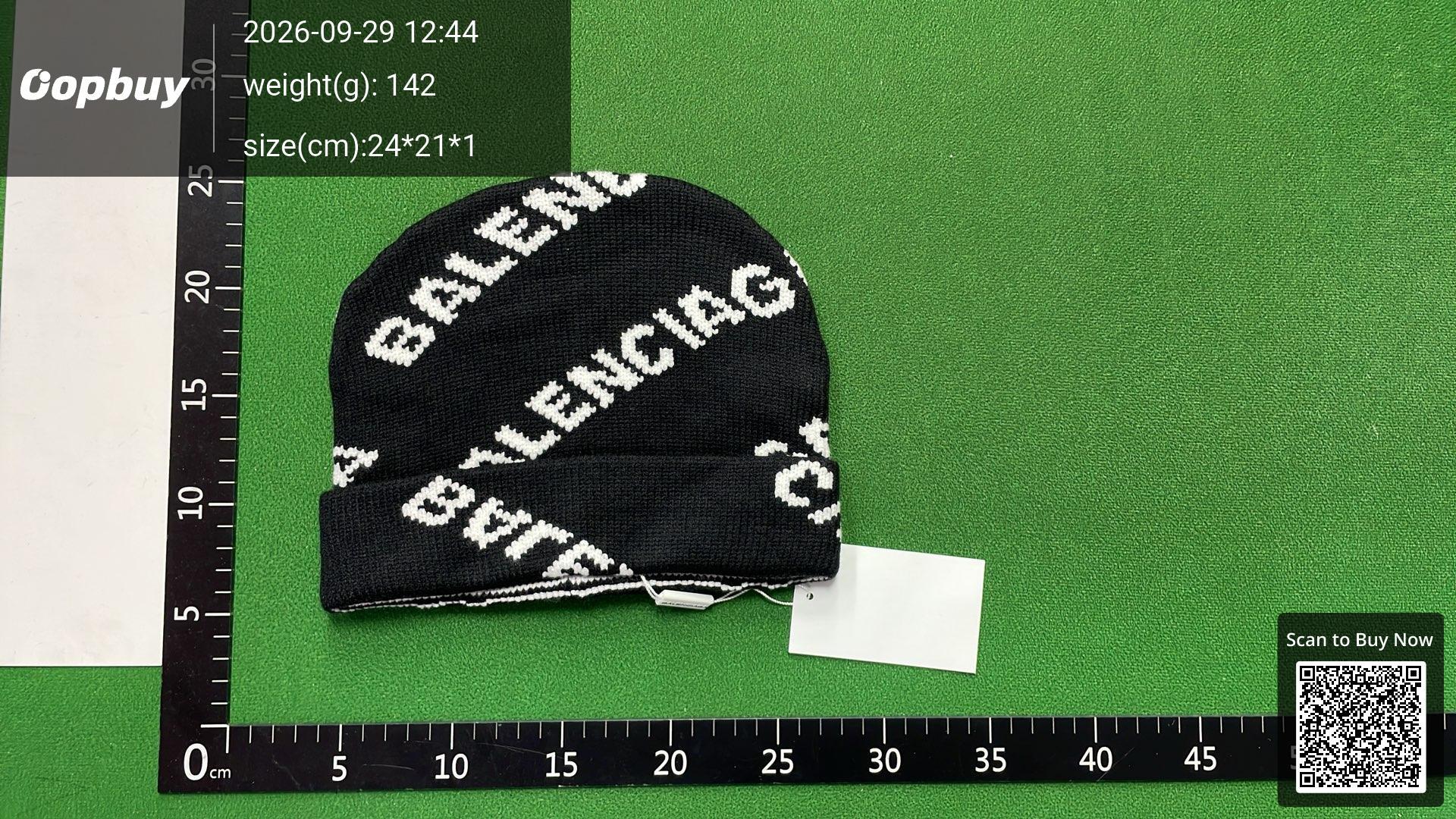 Foto QC 1 de Balenciaga Allover Logo Beanie Pink/Black