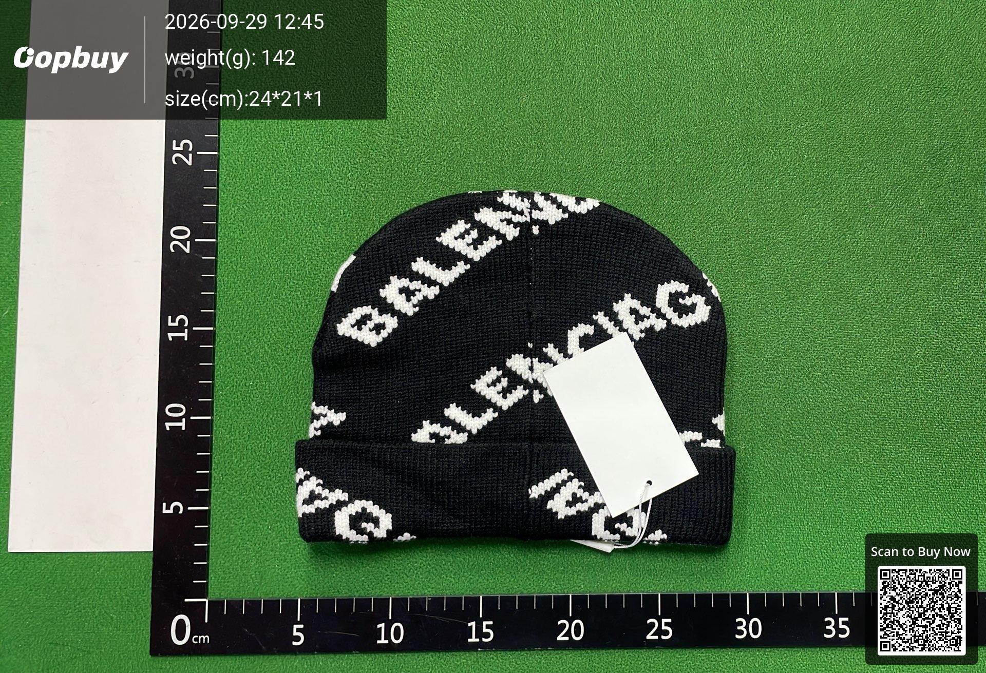 Foto QC 2 de Balenciaga Allover Logo Beanie Pink/Black