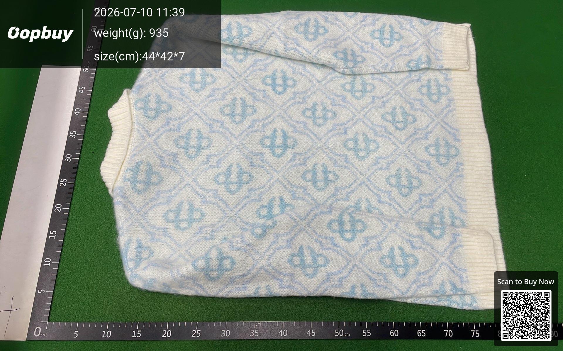 Foto QC 7 de Casablanca Zip Sweater Knit White Blue