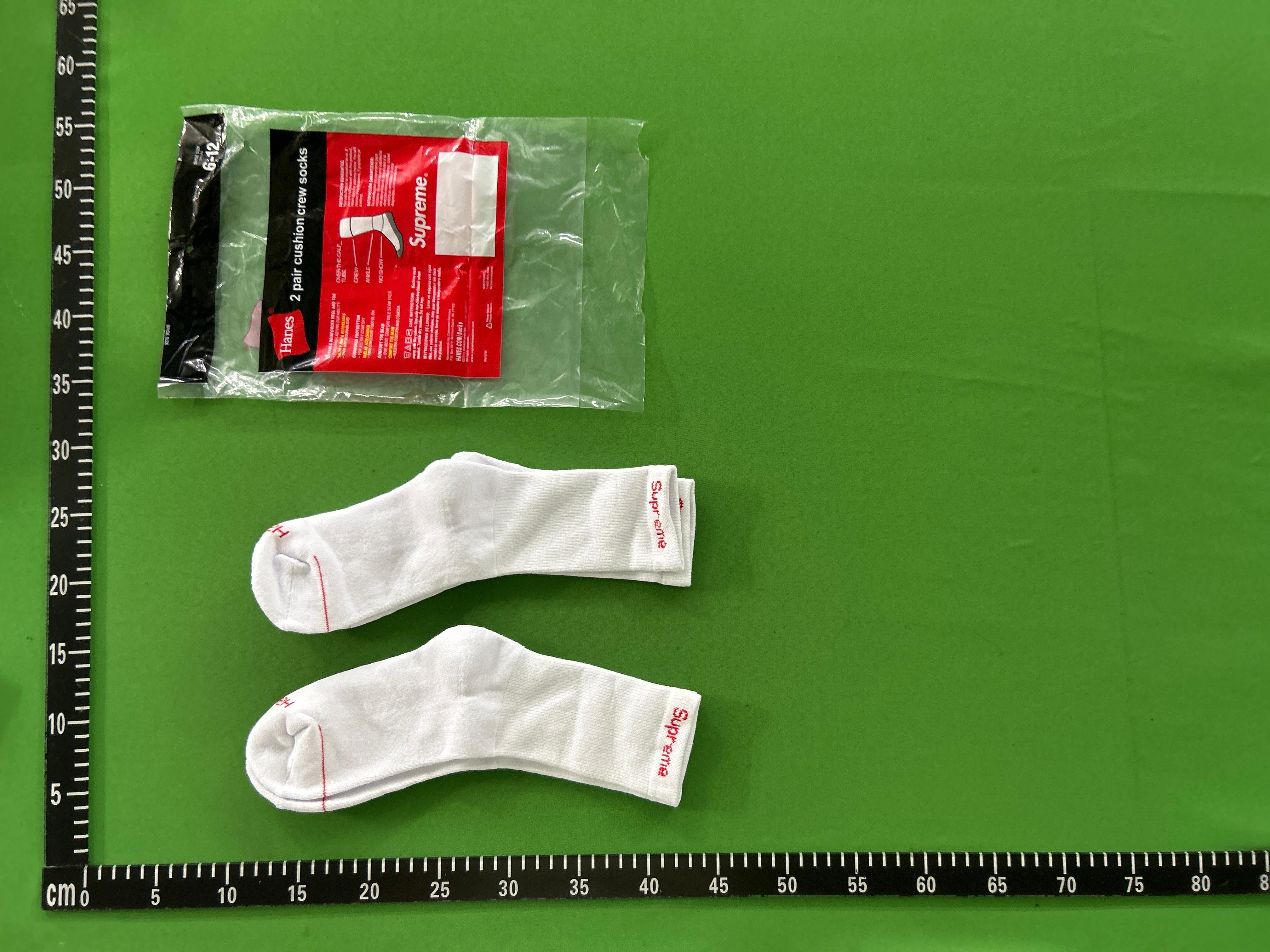 Foto QC 5 de Supreme Hanes Crew Socks Cushion Red