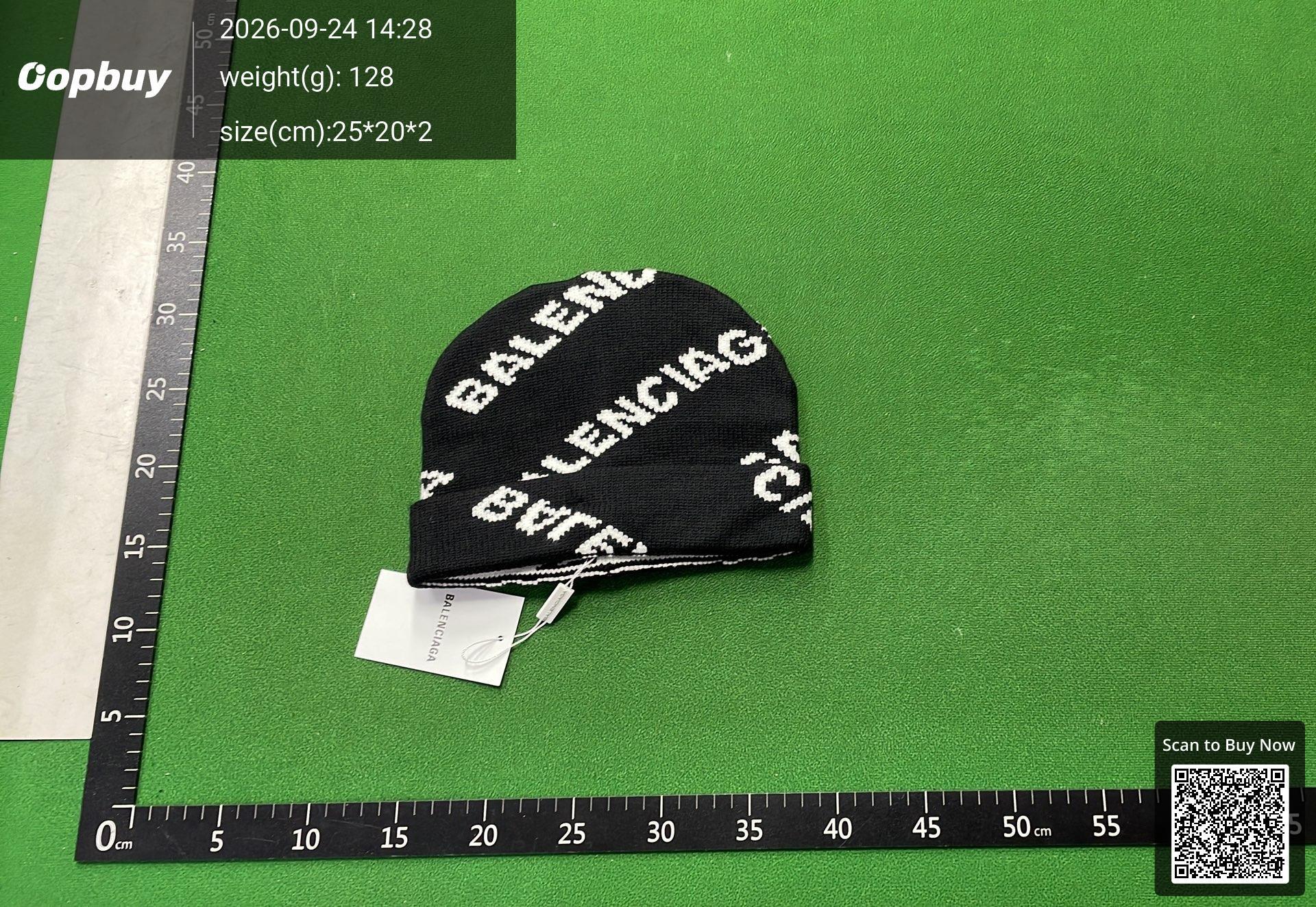 Foto QC 5 de Balenciaga Allover Logo Beanie Pink/Black