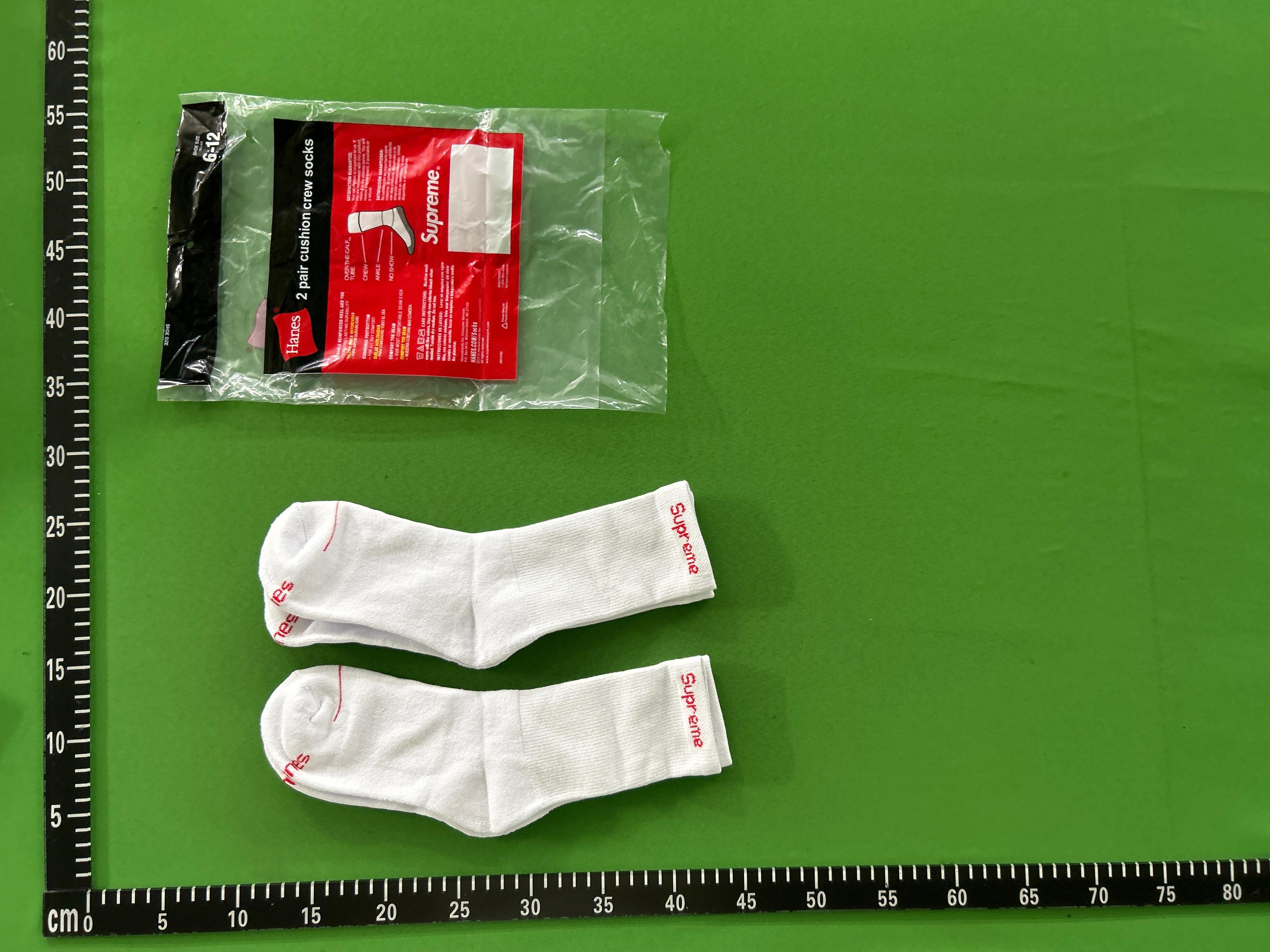 Foto QC 4 de Supreme Hanes Crew Socks Cushion Red