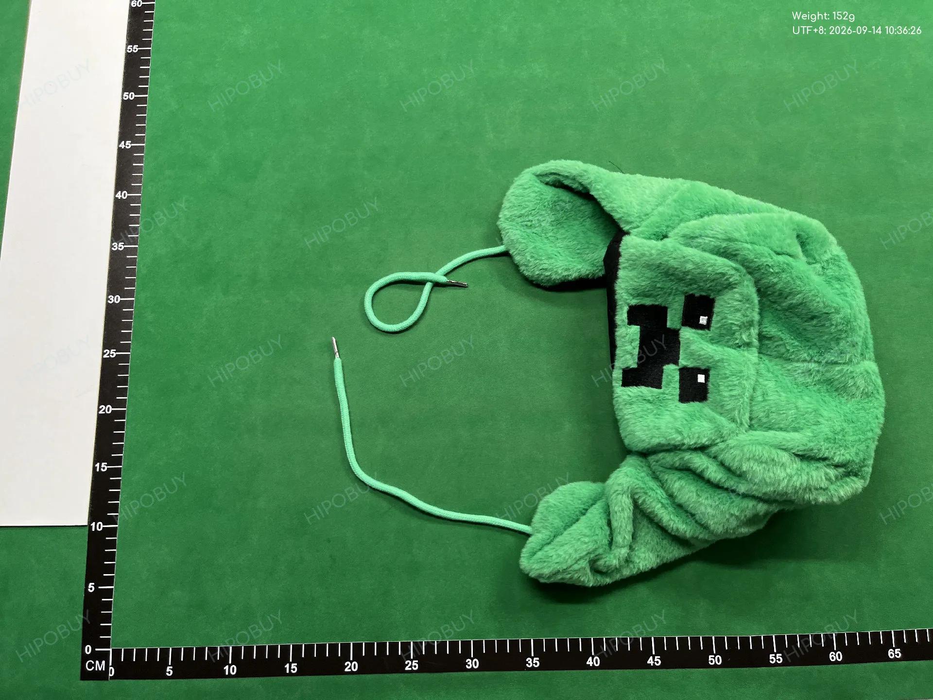 Foto QC 1 de Minecraft Creeper Trapper Hat Green