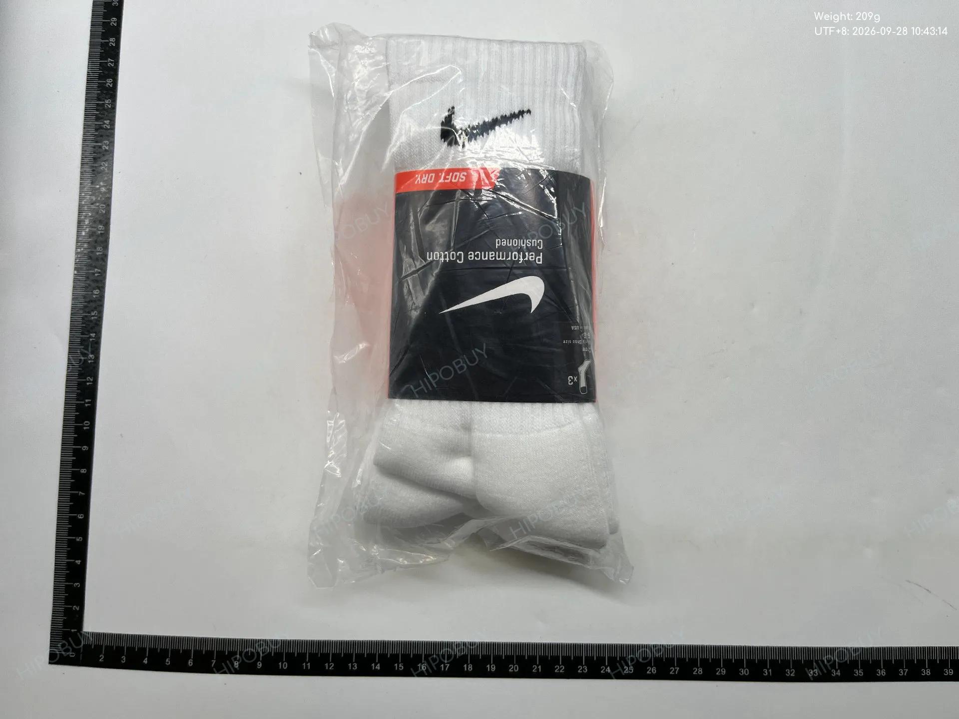 Foto QC 6 de Nike Crew Socks Cushioned Black White