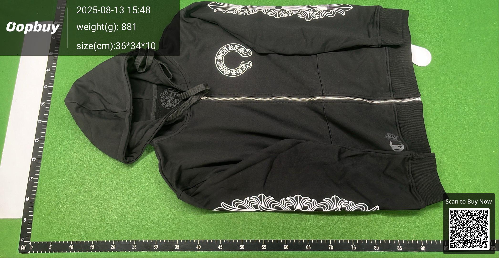 Foto QC 5 de Chrome Hearts Los Angeles Zip Up Hoodie Jacket Black