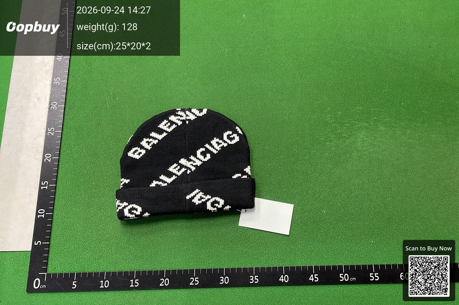 Foto QC 4 de Balenciaga Allover Logo Beanie Pink/Black