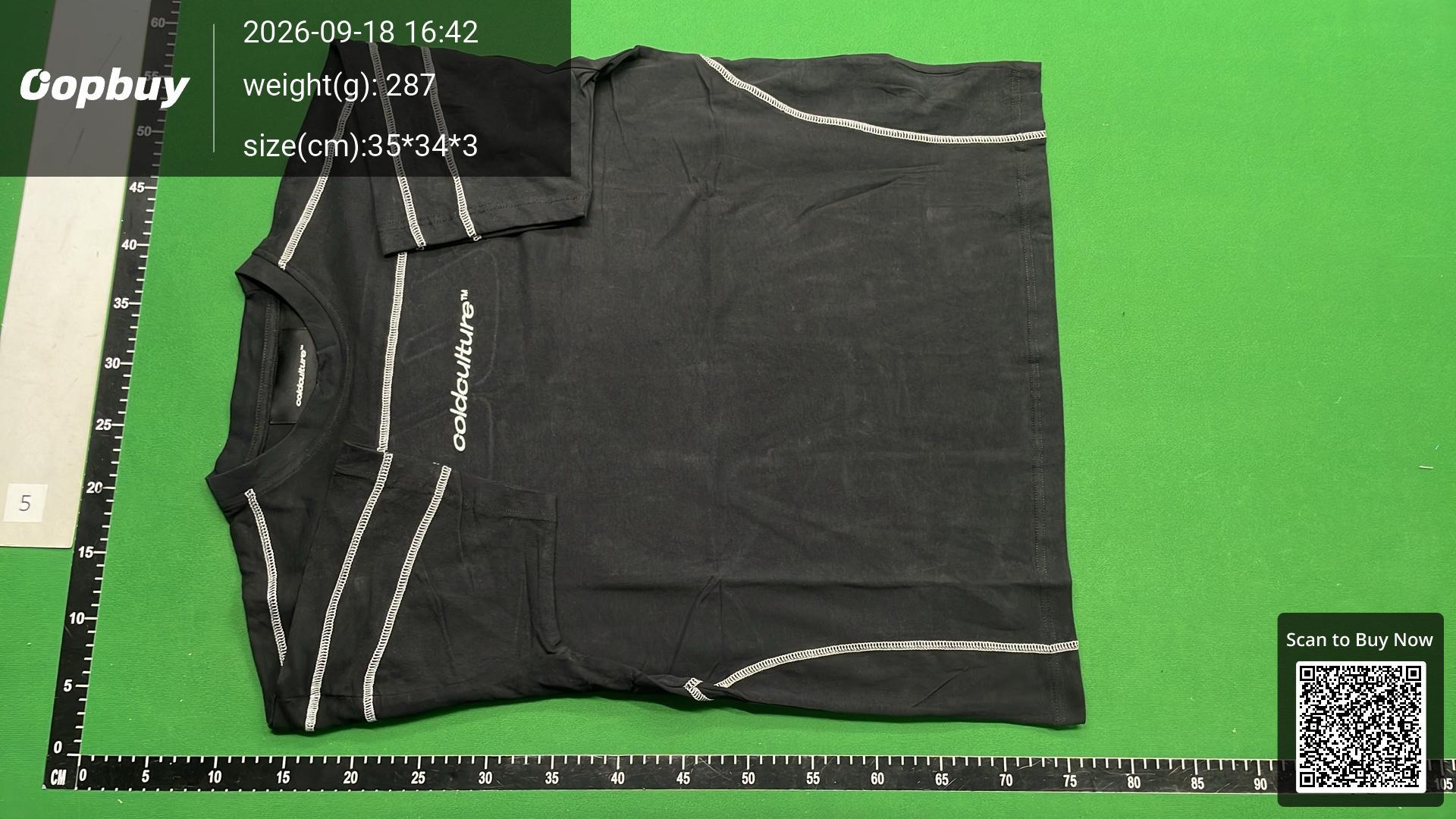 Foto QC 6 de Coldculture T-shirt Logo Contrast Stitch Black
