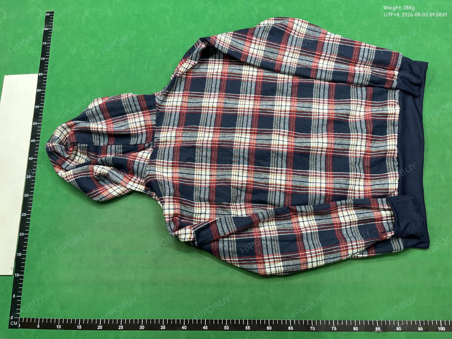 Foto QC 7 de Other Hoodie Plaid USA Patch Zip Up Navy Red