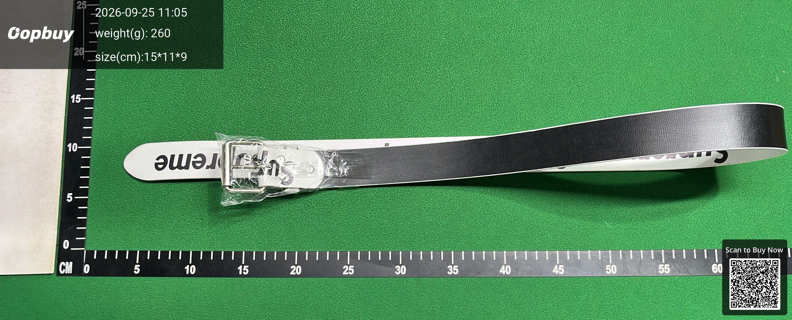Foto QC 2 de Supreme Pin Buckle Belt White Logo Print