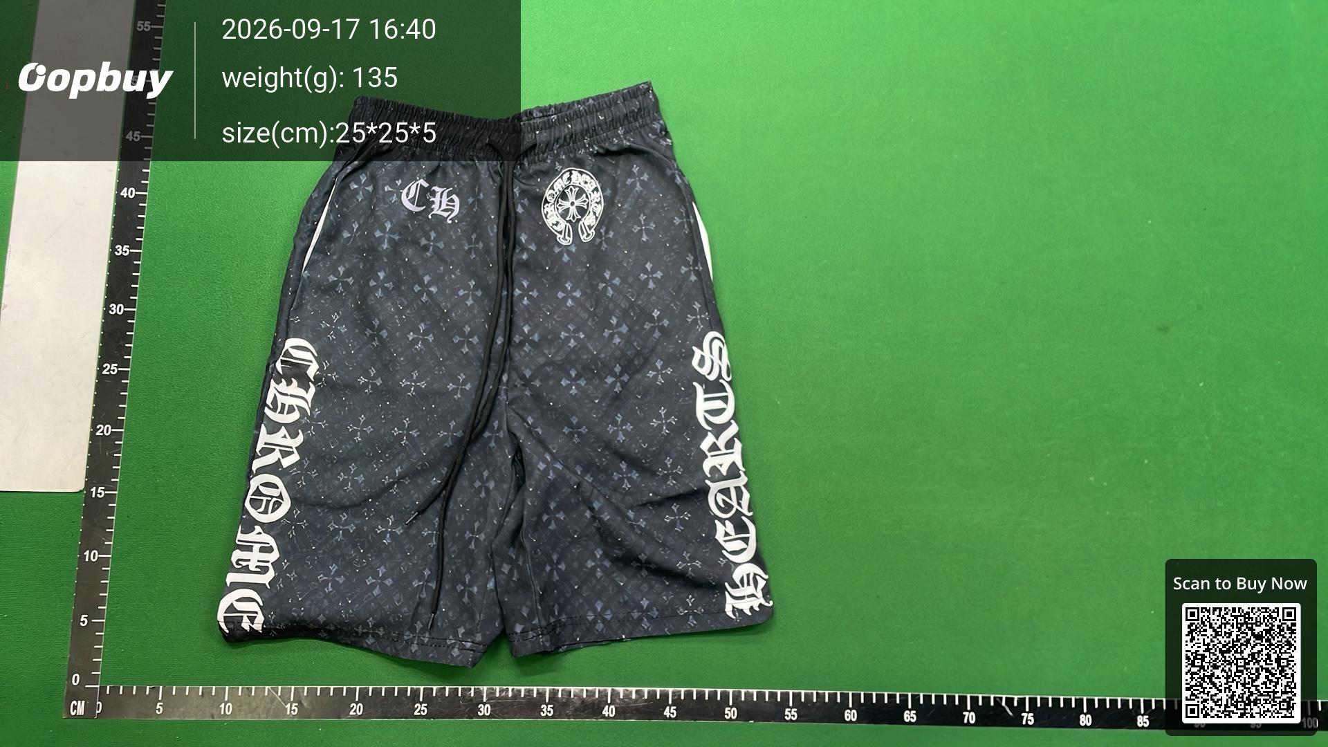Foto QC 2 de Chrome Hearts Board Shorts Cross Print Yellow