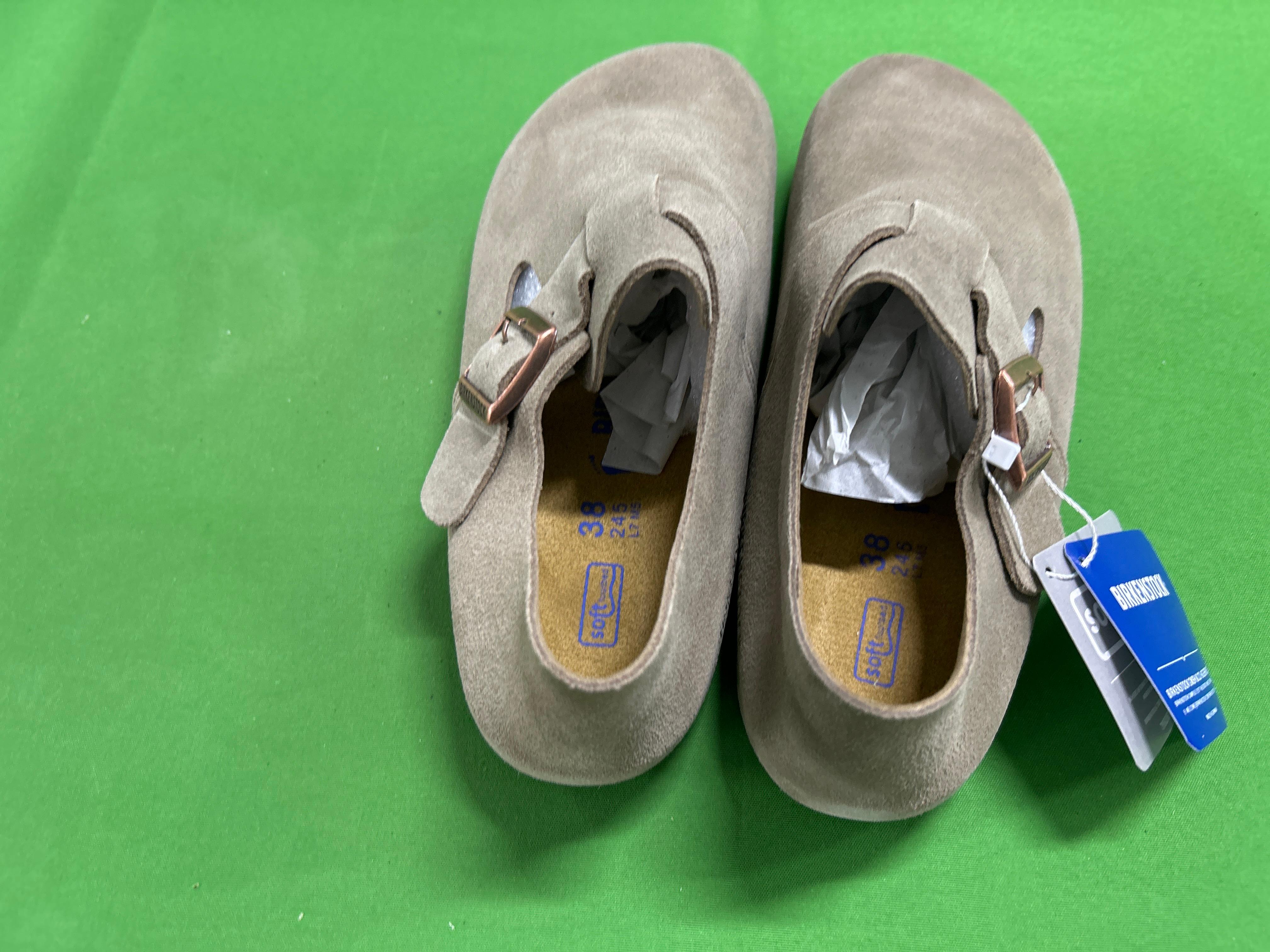 Foto QC 3 de Birkenstock Boston Suede Soft Footbed Antique White