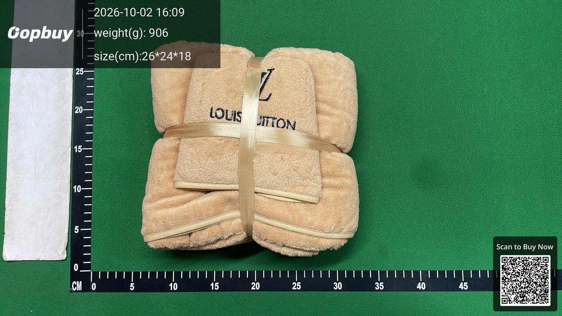 Foto QC 5 de Louis Vuitton Embroidered Towel Set (Set of 2) Orange