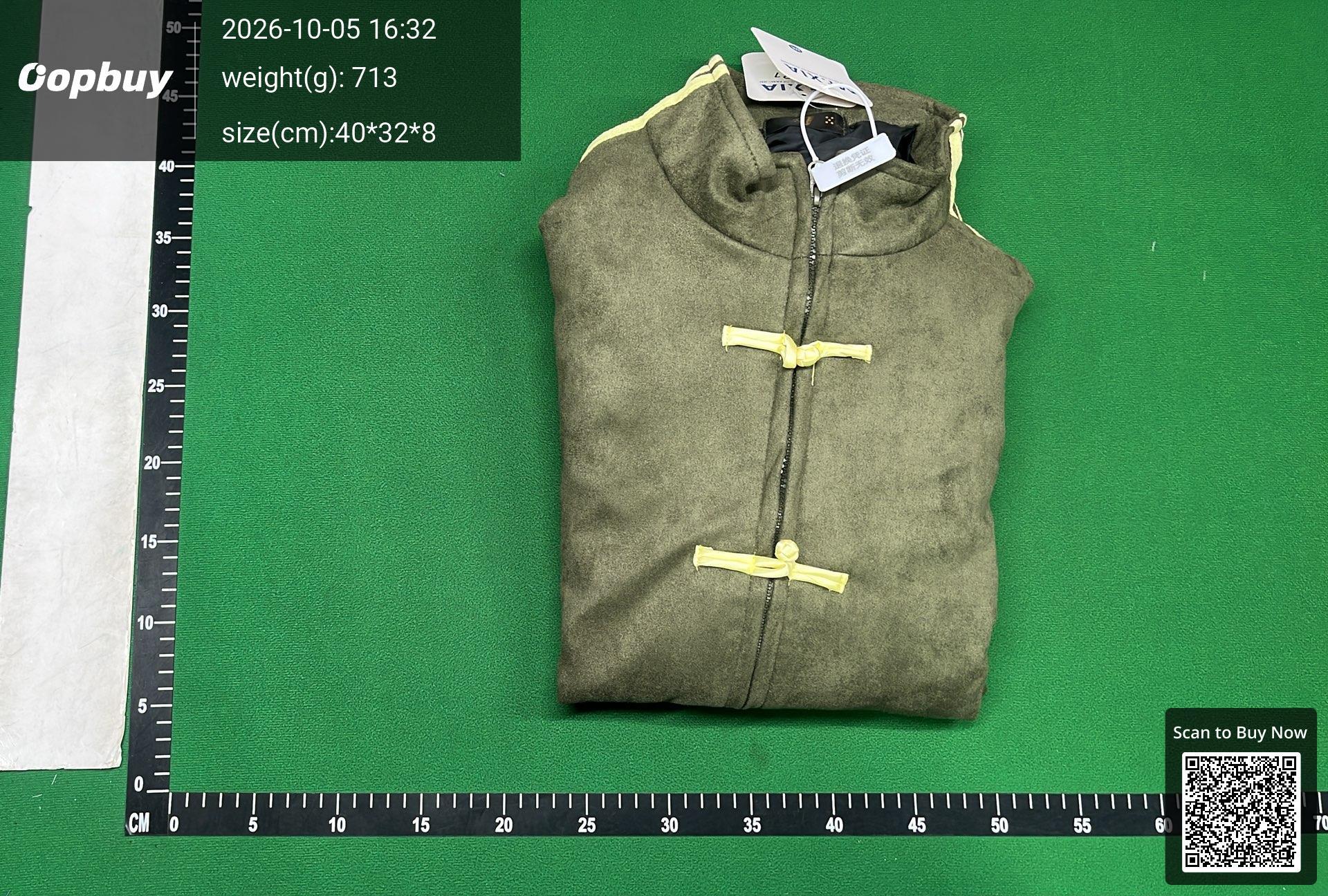 Foto QC 4 de Chinese Style Stand-Up Collar Jacket Frog Button Three-Stripe Black