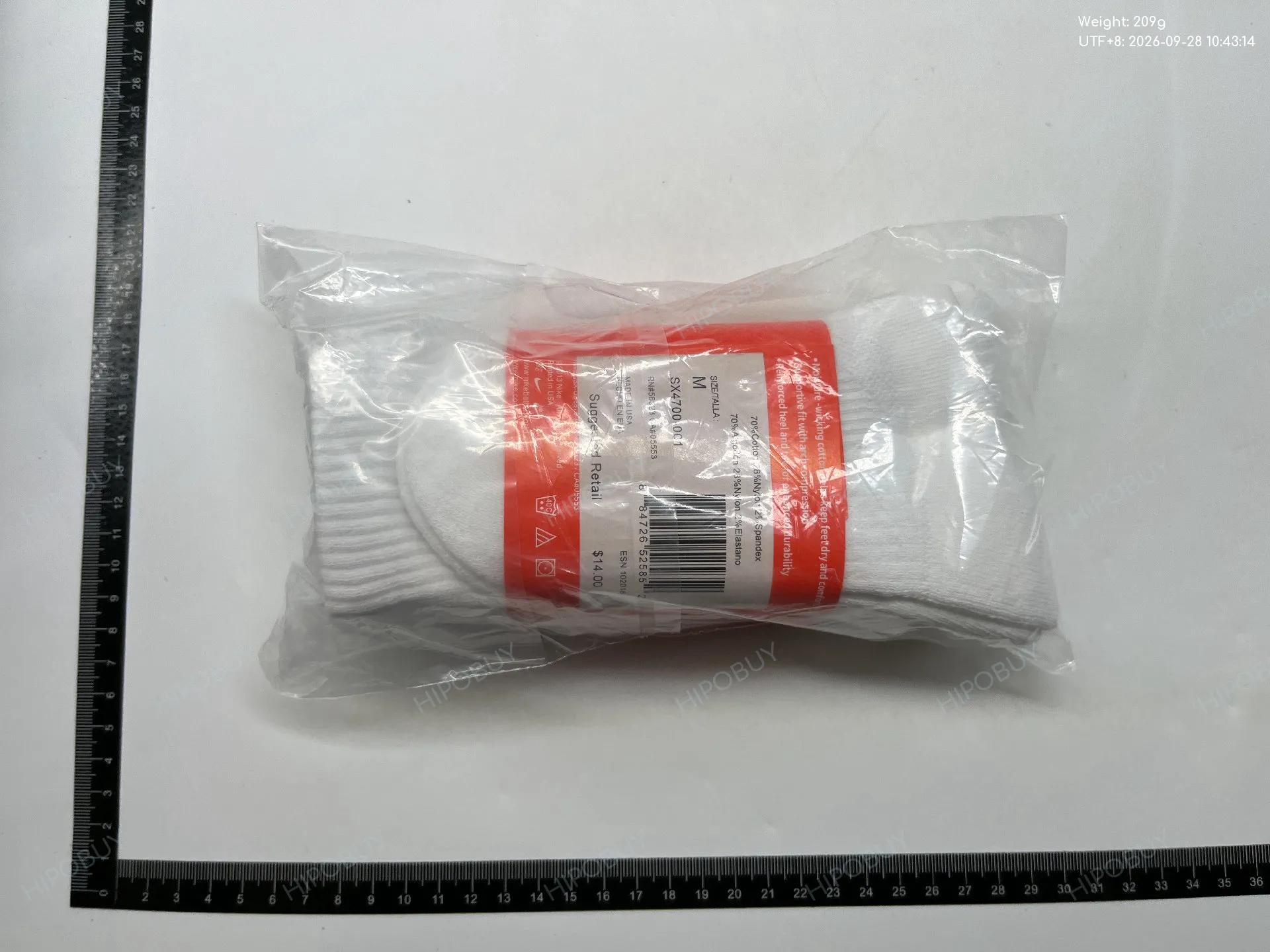 Foto QC 5 de Nike Crew Socks Cushioned Black White
