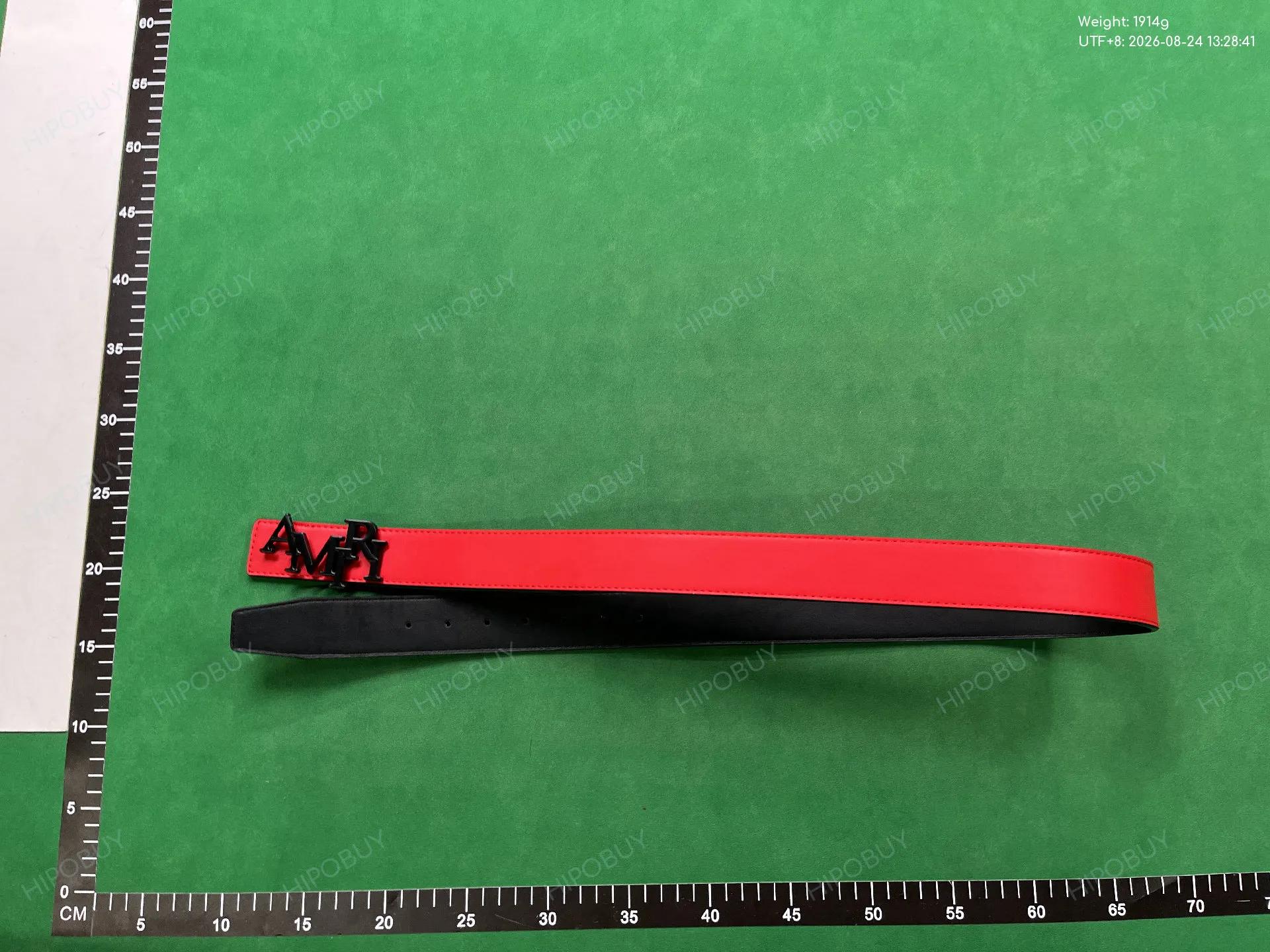 Foto QC 6 de Amiri Logo Reversible Belt Beige and Orange