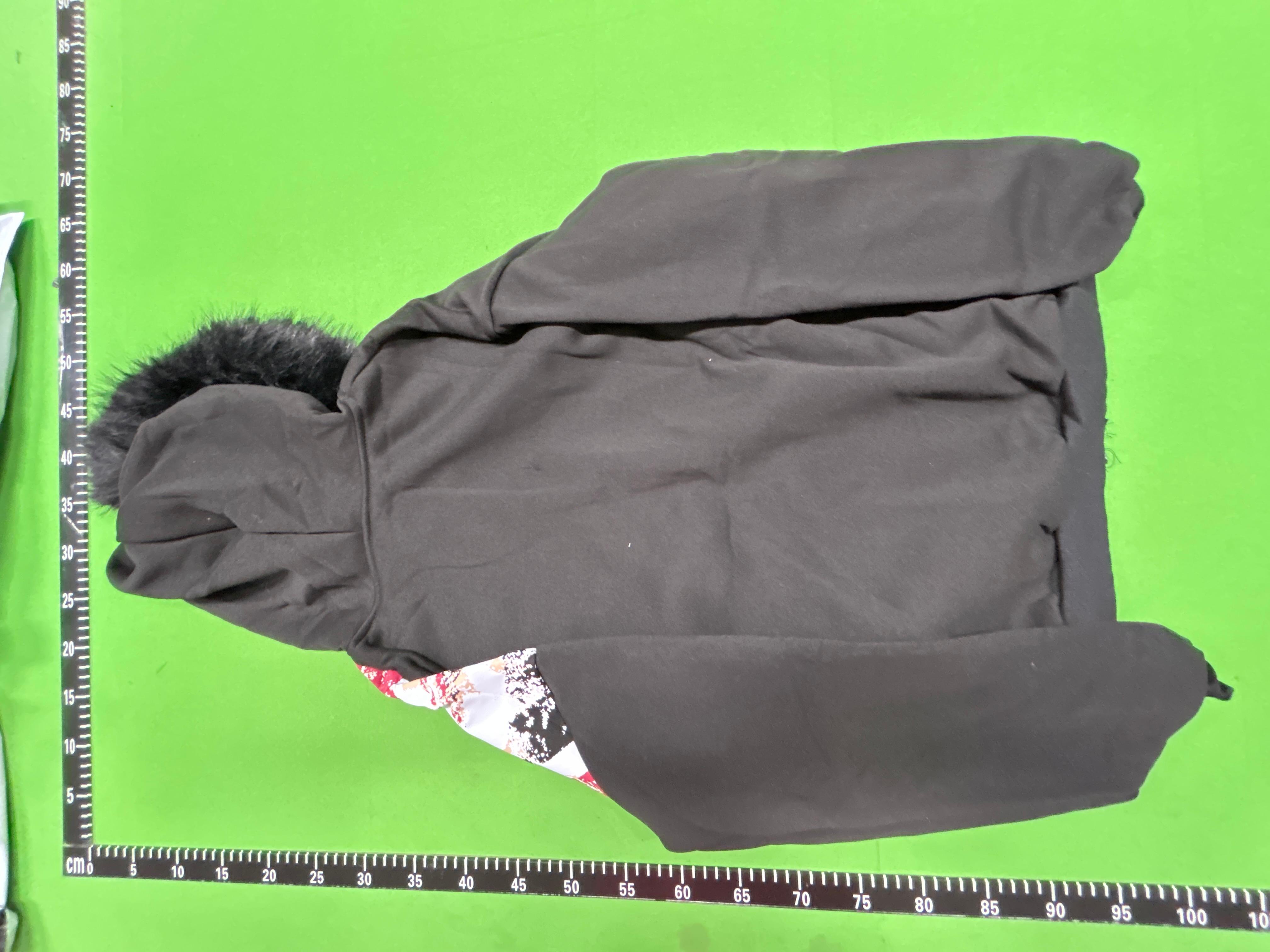 Foto QC 8 de Other Zip-Up Jacket Fur Hood Union Jack Black
